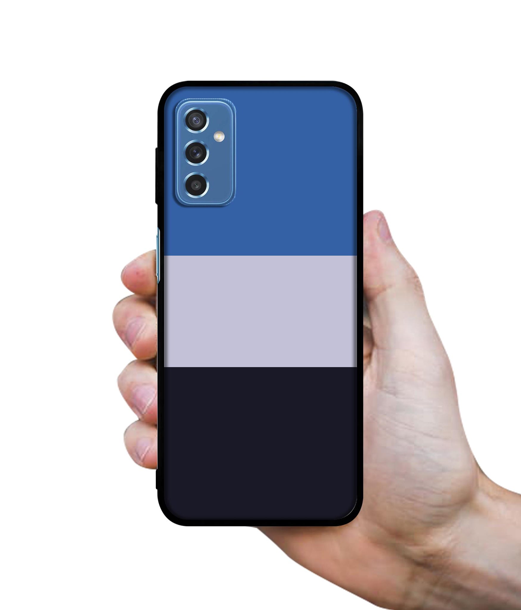 Three Color Stripes Designer 2D Printed Back Case Cover for Samsung Galaxy M52 5G