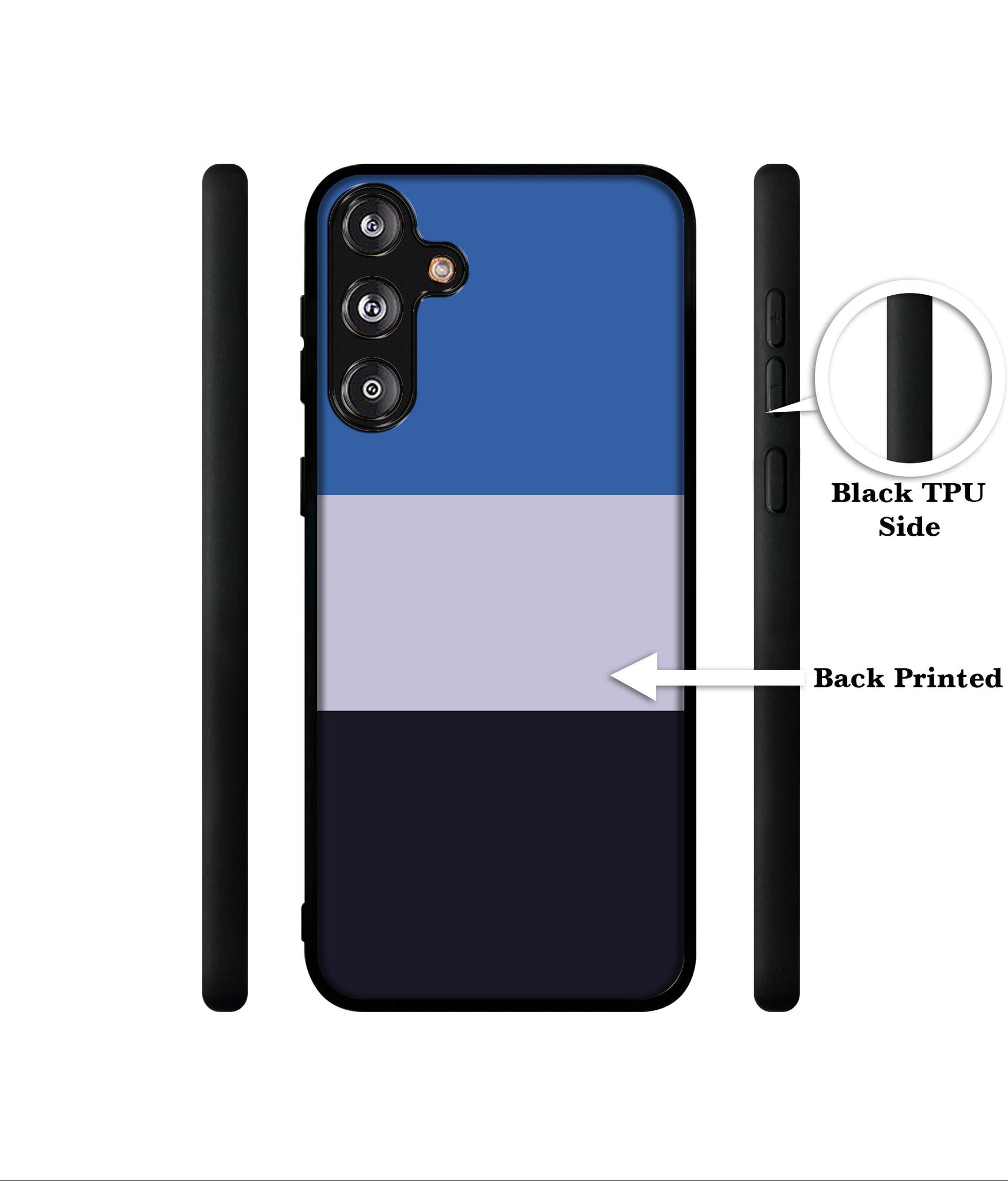 Three Color Stripes Designer 2D Printed Back Case Cover for Samsung Galaxy M55 5G / M55s 5G / F55?G