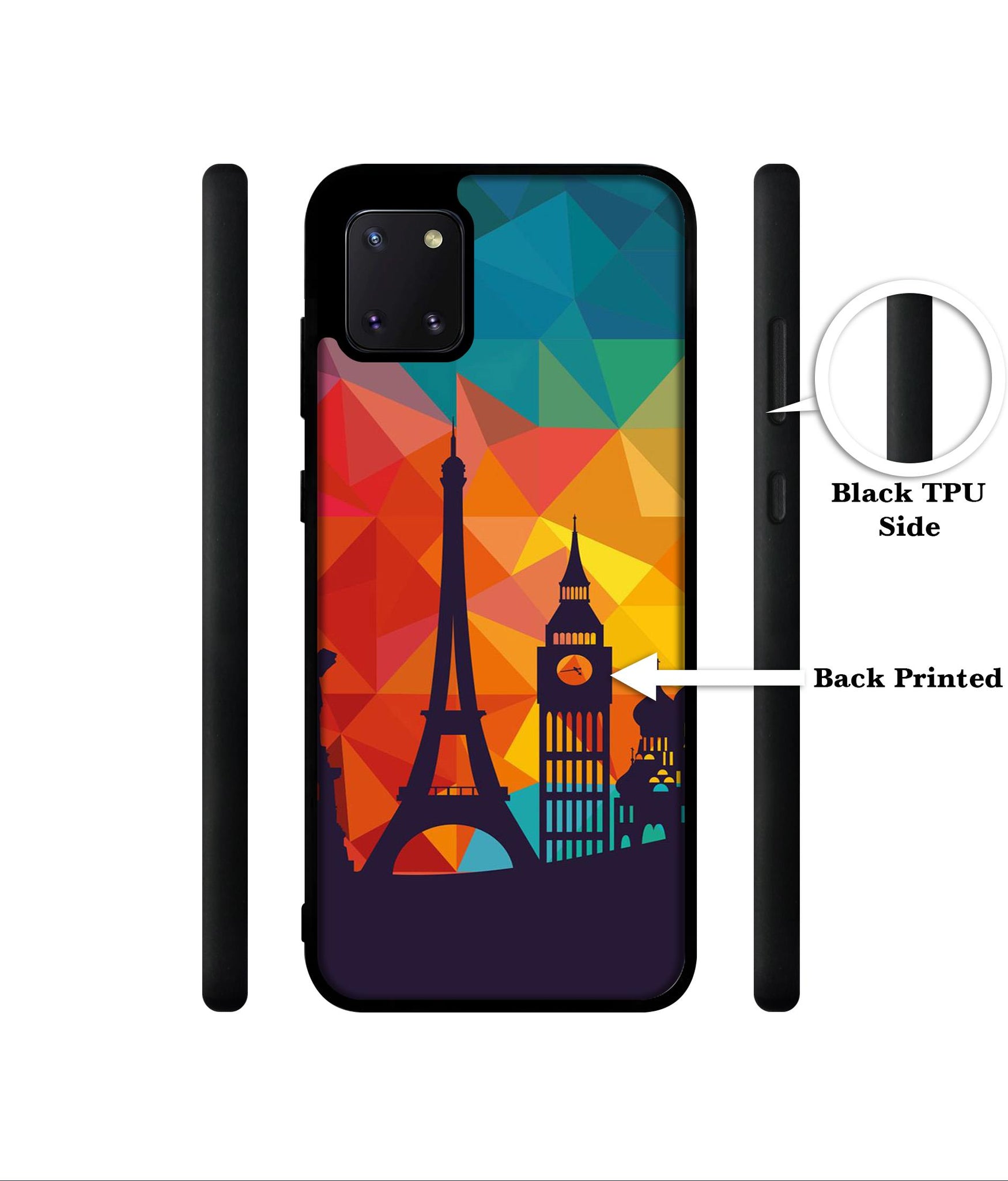 Colored Paris Designer 2D Printed Back Case Cover for Samsung Galaxy Note 10 Lite 4G