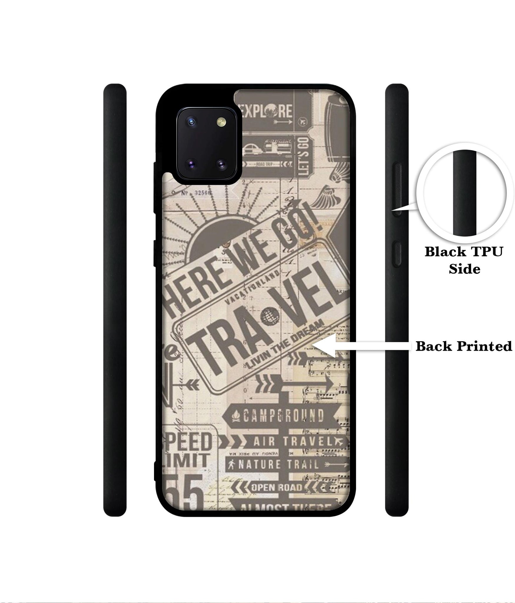 Travel Designer 2D Printed Back Case Cover for Samsung Galaxy Note 10 Lite 4G