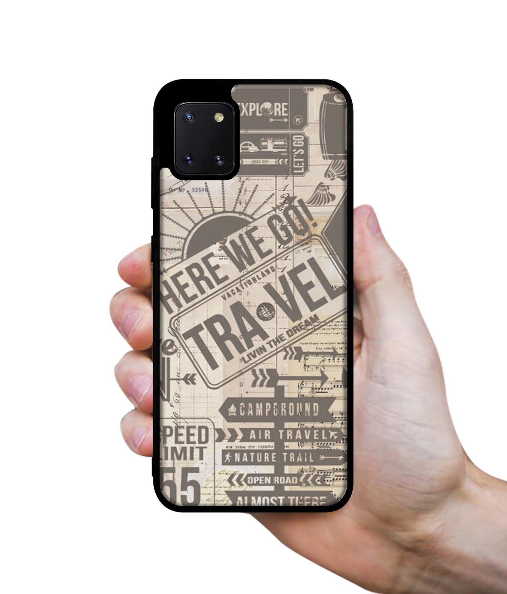 Travel Designer 2D Printed Back Case Cover for Samsung Galaxy Note 10 Lite 4G