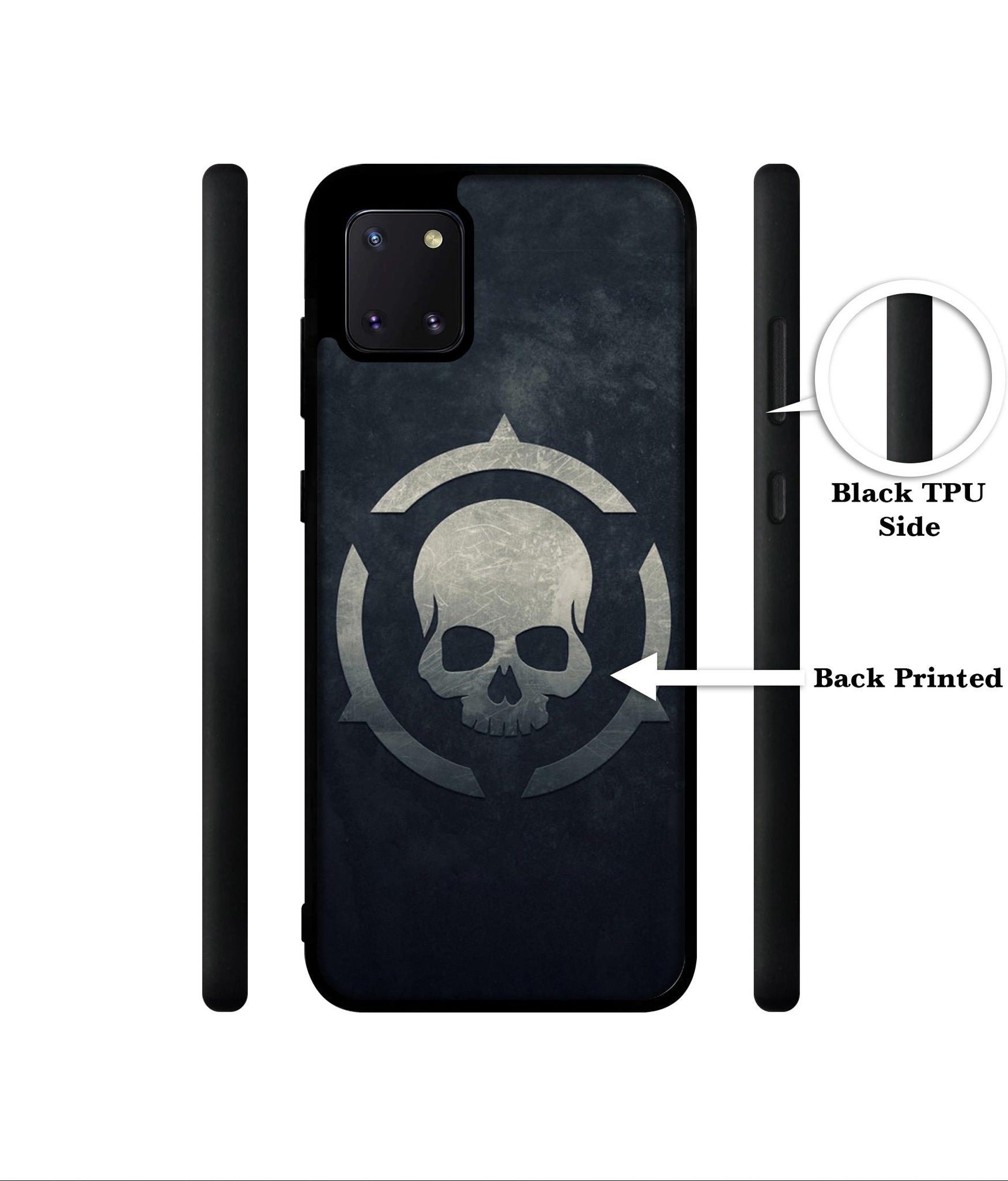 Skull Pattern Print Designer 2D Printed Back Case Cover for Samsung Galaxy Note 10 Lite 4G