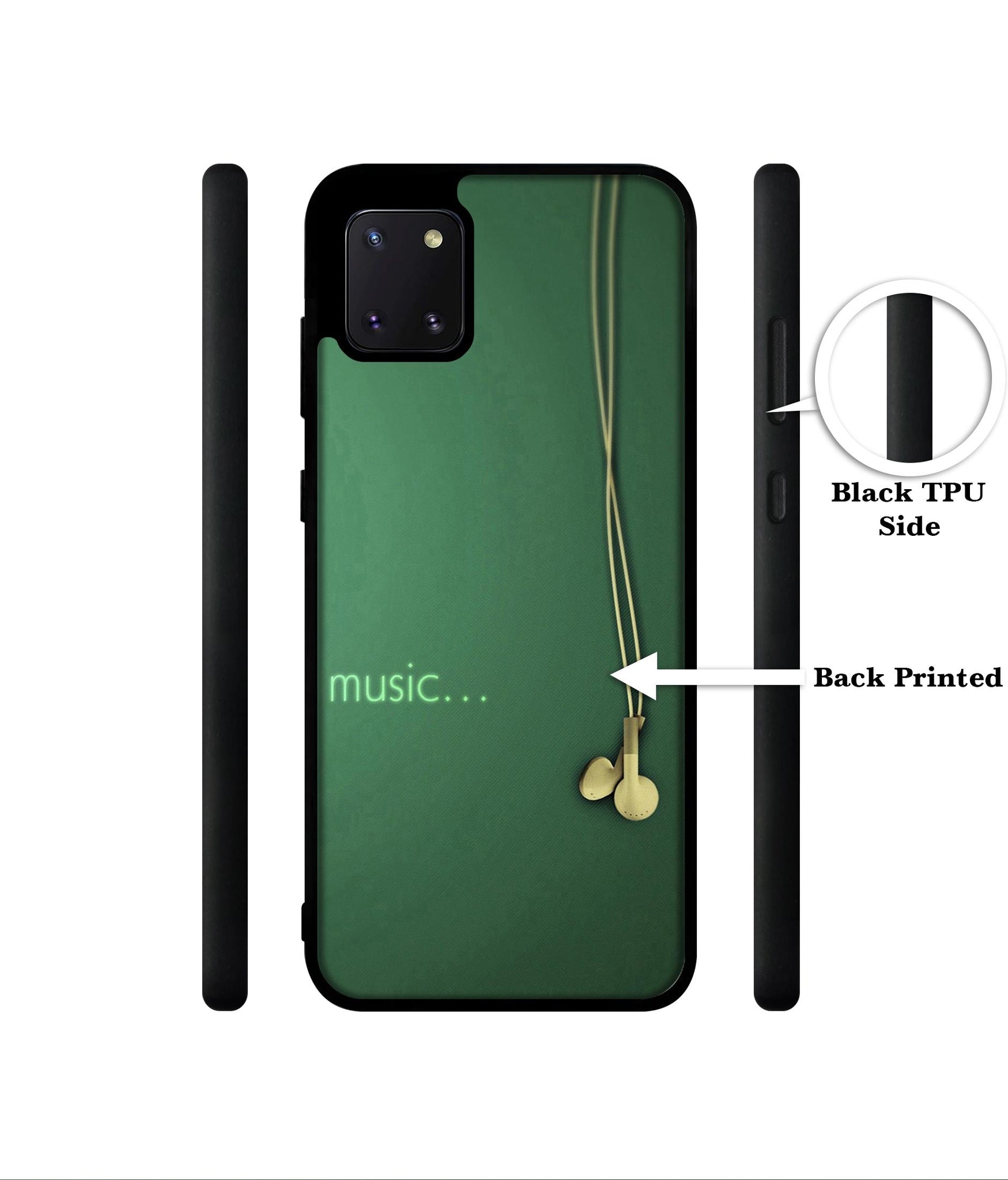 Headphone Music Designer 2D Printed Back Case Cover for Samsung Galaxy Note 10 Lite 4G