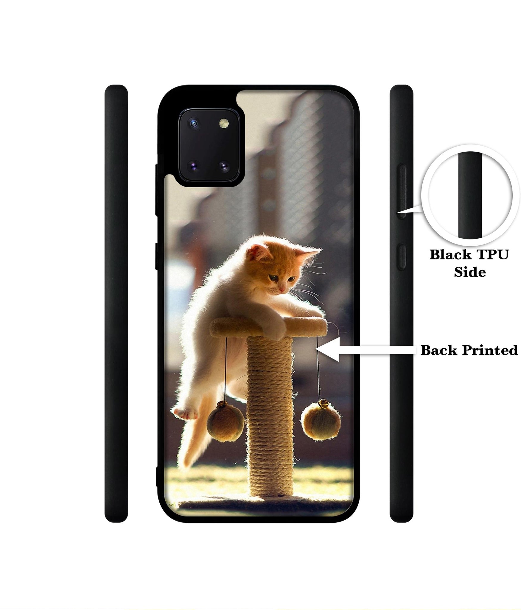 Cat Climbing Designer 2D Printed Back Case Cover for Samsung Galaxy Note 10 Lite 4G
