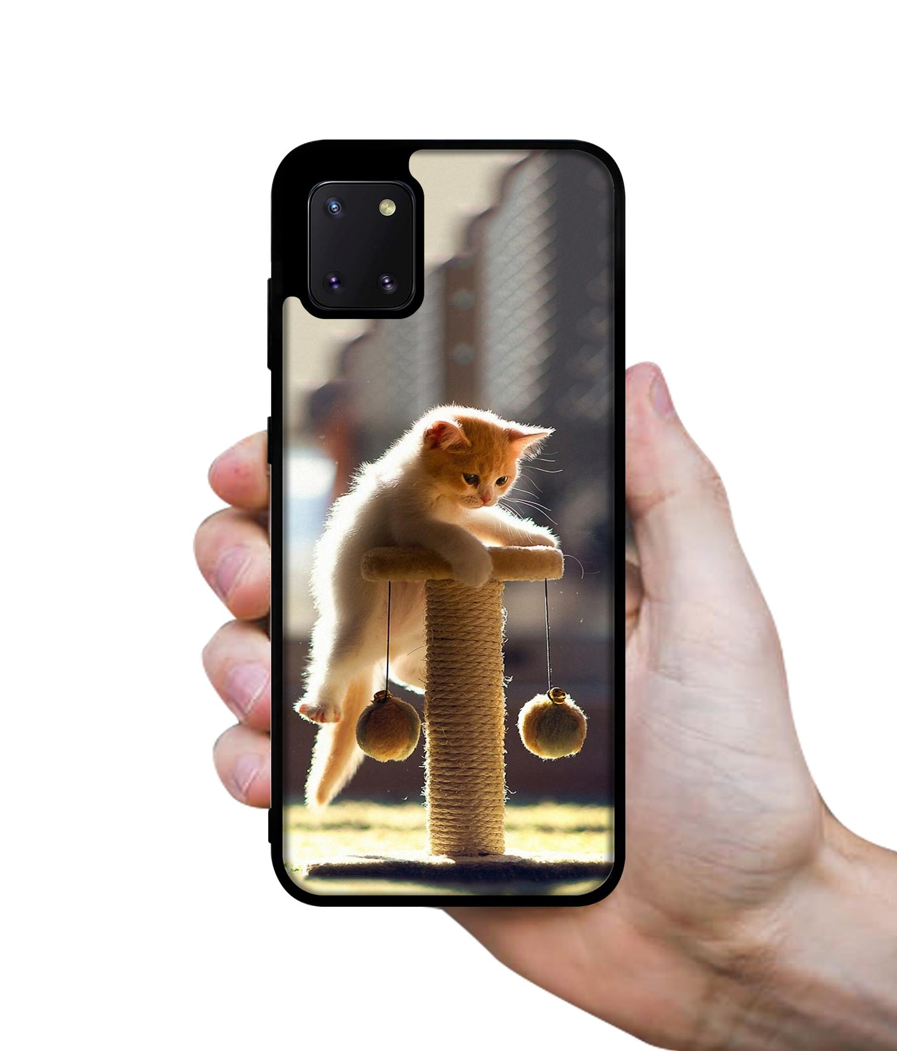 Cat Climbing Designer 2D Printed Back Case Cover for Samsung Galaxy Note 10 Lite 4G