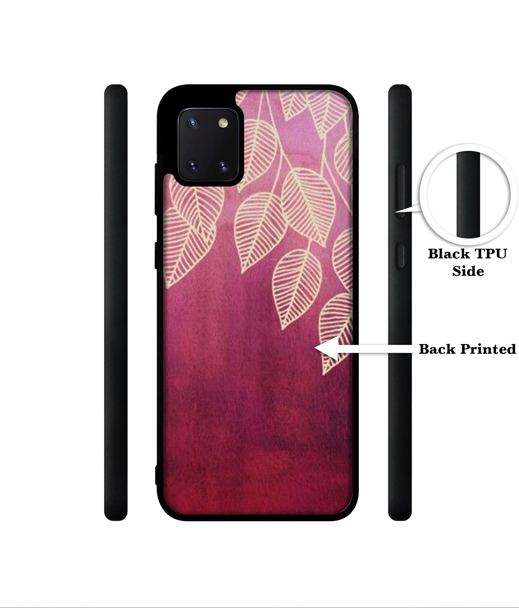 Leaf Pattern Designer 2D Printed Back Case Cover for Samsung Galaxy Note 10 Lite 4G