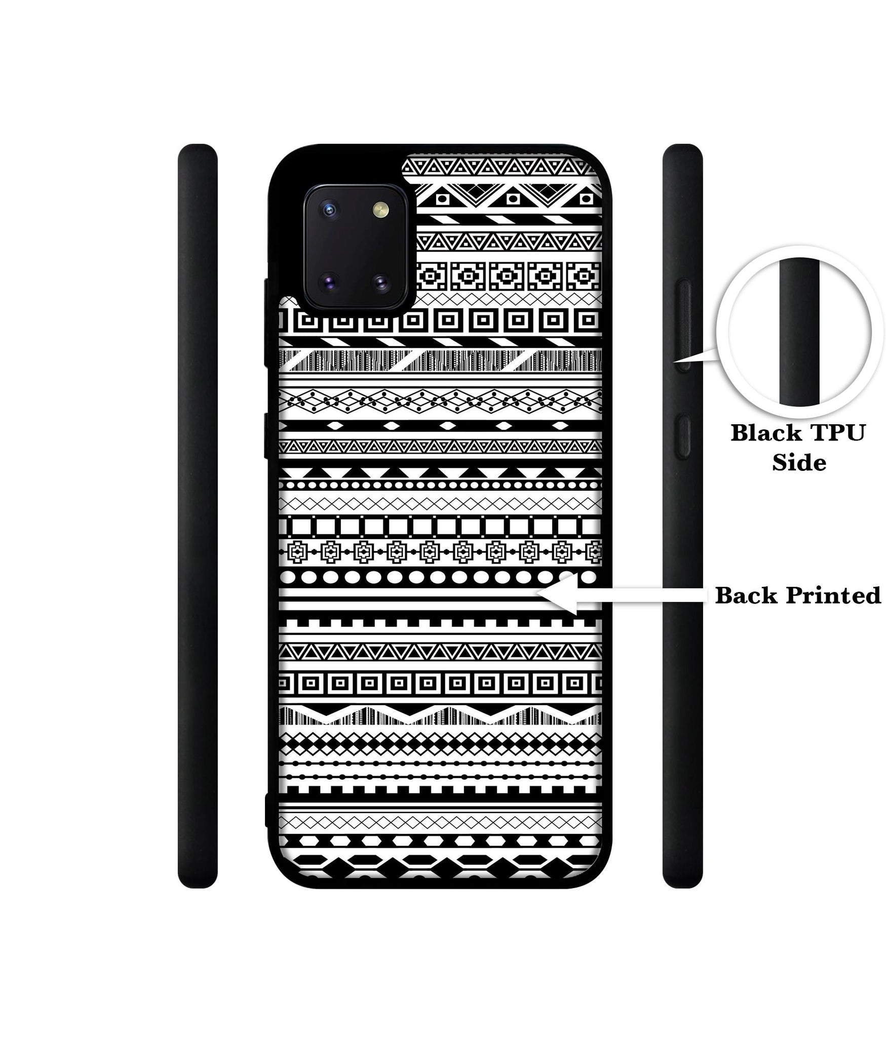 Black & White Patterns Designer 2D Printed Back Case Cover for Samsung Galaxy Note 10 Lite 4G