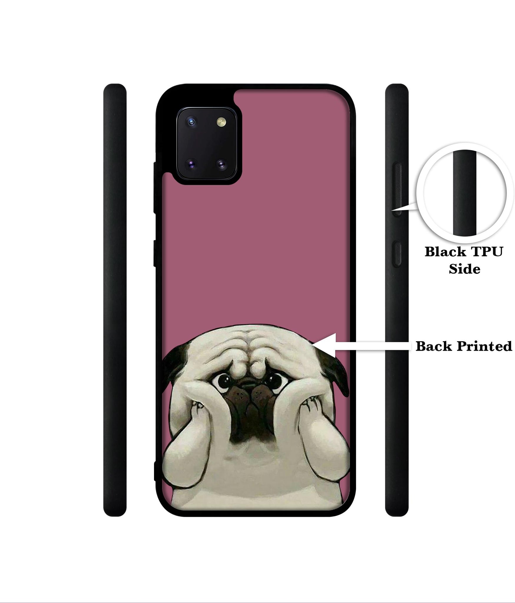 Cute Pug Holding Big Cheeks Designer 2D Printed Back Case Cover for Samsung Galaxy Note 10 Lite 4G