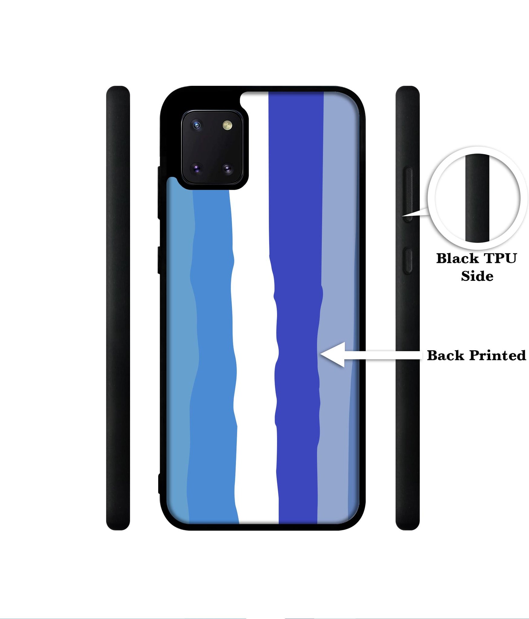 Blue Stripes Rainbow Designer 2D Printed Back Case Cover for Samsung Galaxy Note 10 Lite 4G