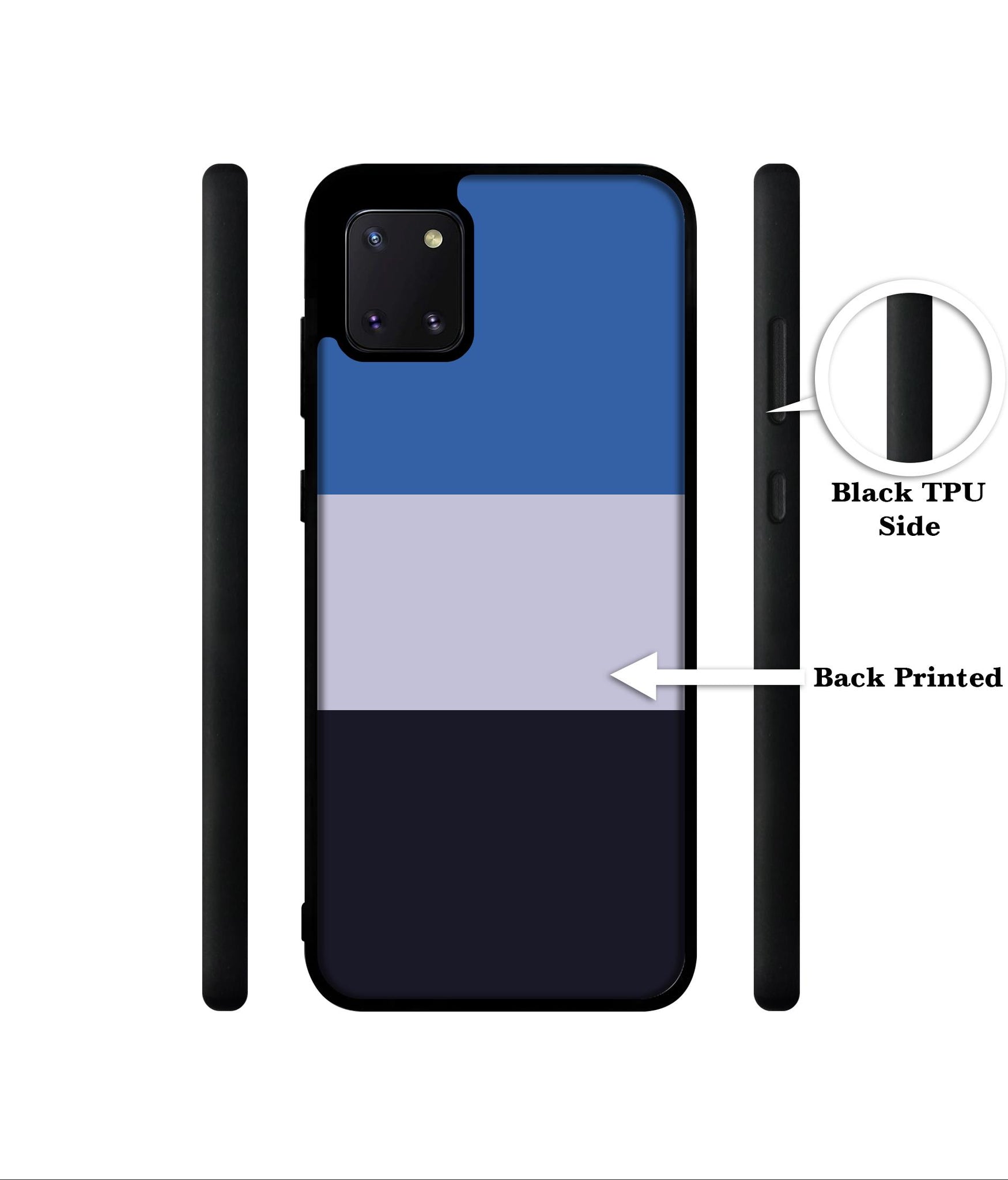 Three Color Stripes Designer 2D Printed Back Case Cover for Samsung Galaxy Note 10 Lite 4G