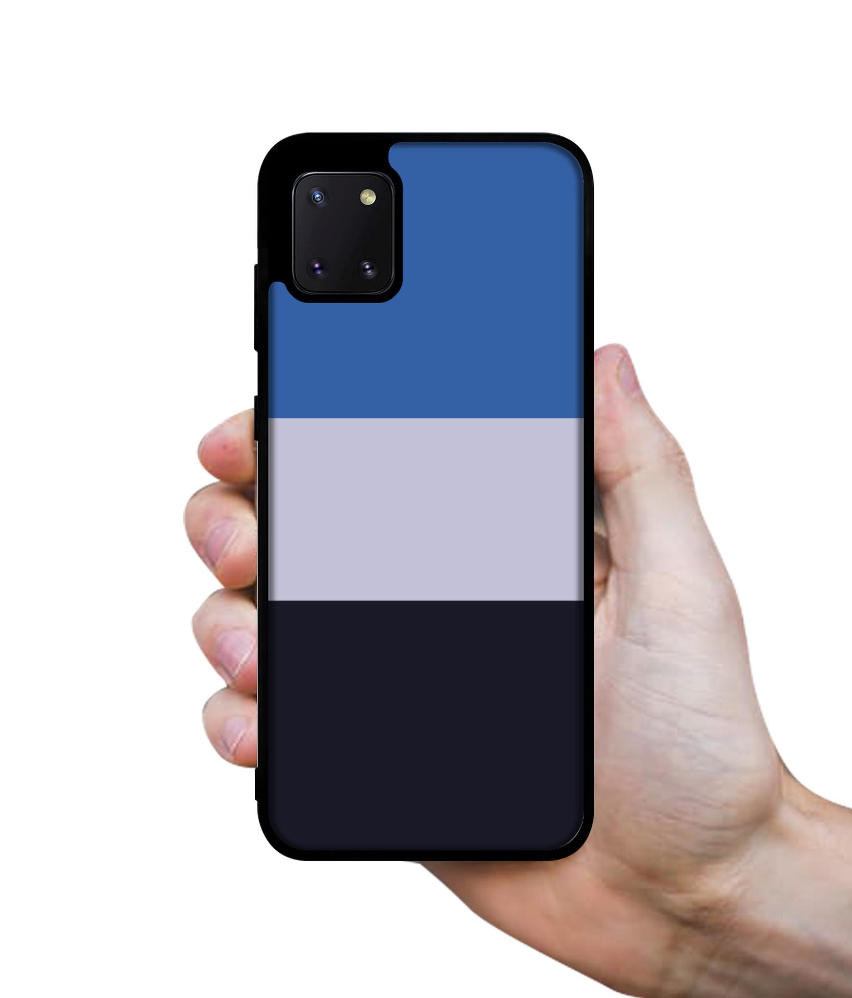 Three Color Stripes Designer 2D Printed Back Case Cover for Samsung Galaxy Note 10 Lite 4G