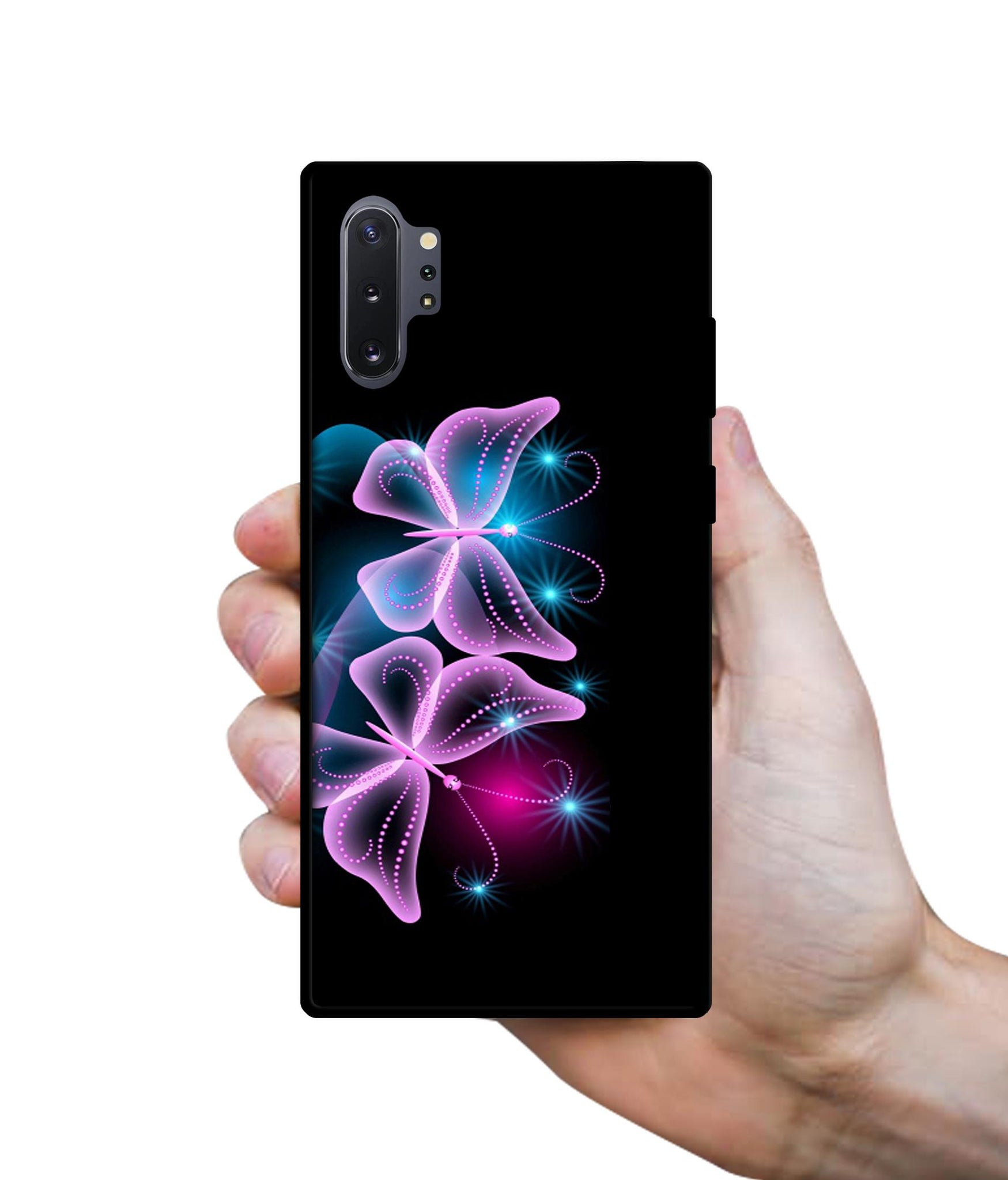 Butterflies Neon Light Designer 2D Printed Back Case Cover for Samsung Galaxy Note 10 Plus 5G