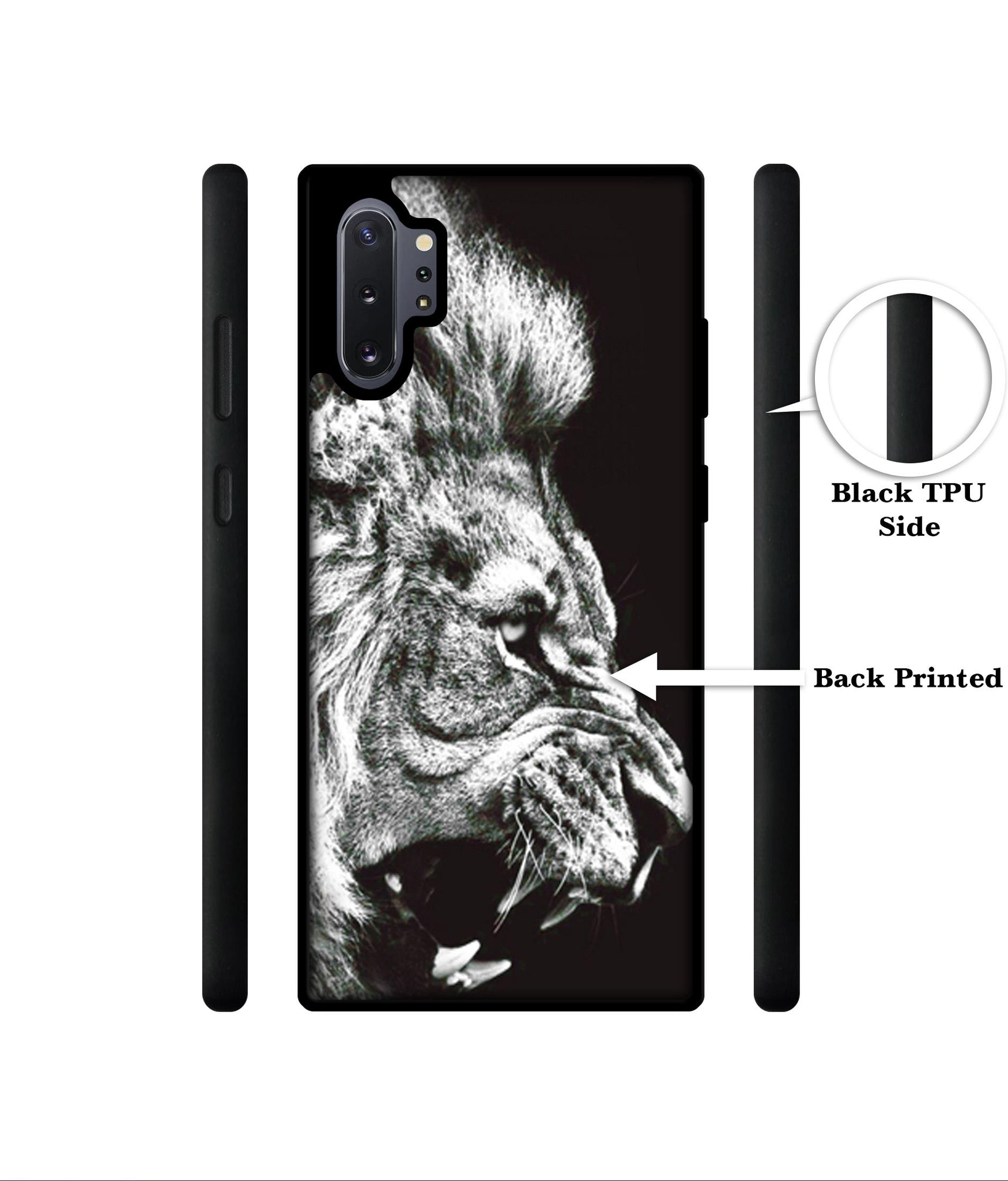 Angry Lion Designer 2D Printed Back Case Cover for Samsung Galaxy Note 10 Plus 5G