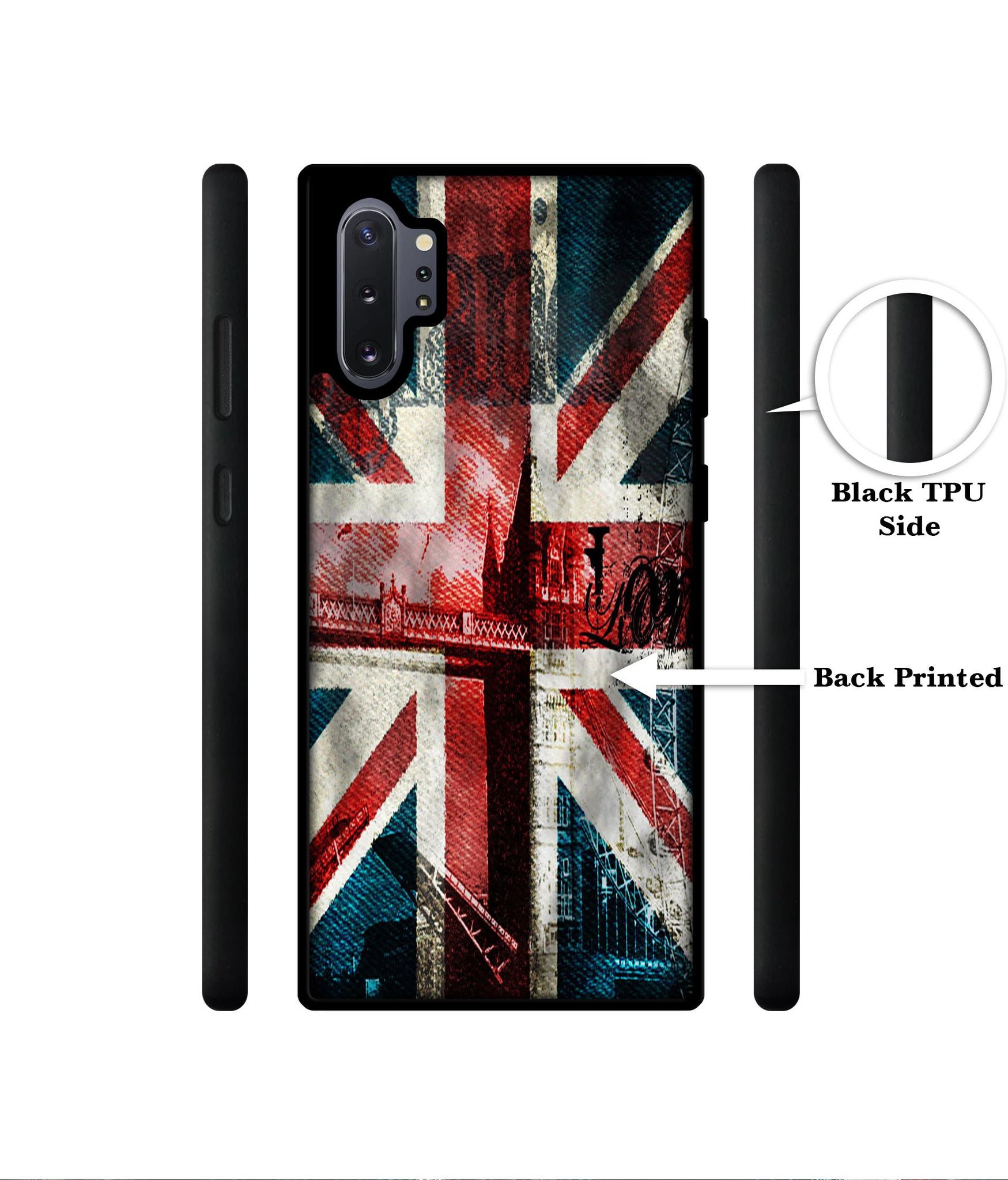 London Flag wallpaper Designer 2D Printed Back Case Cover for Samsung Galaxy Note 10 Plus 5G