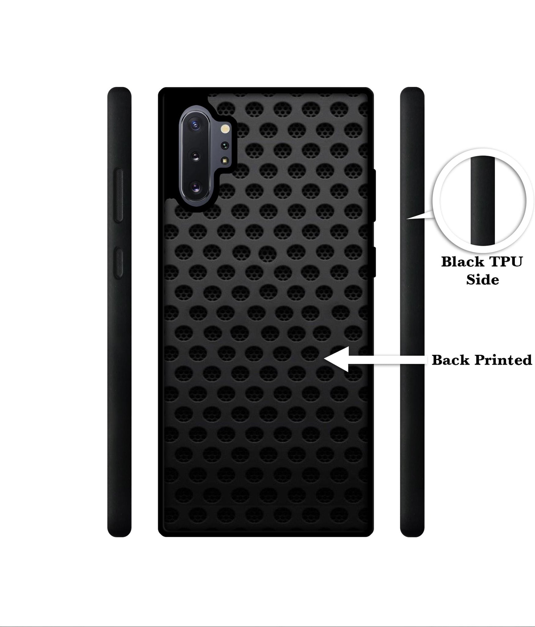 Black Circle Designer 2D Printed Back Case Cover for Samsung Galaxy Note 10 Plus 5G