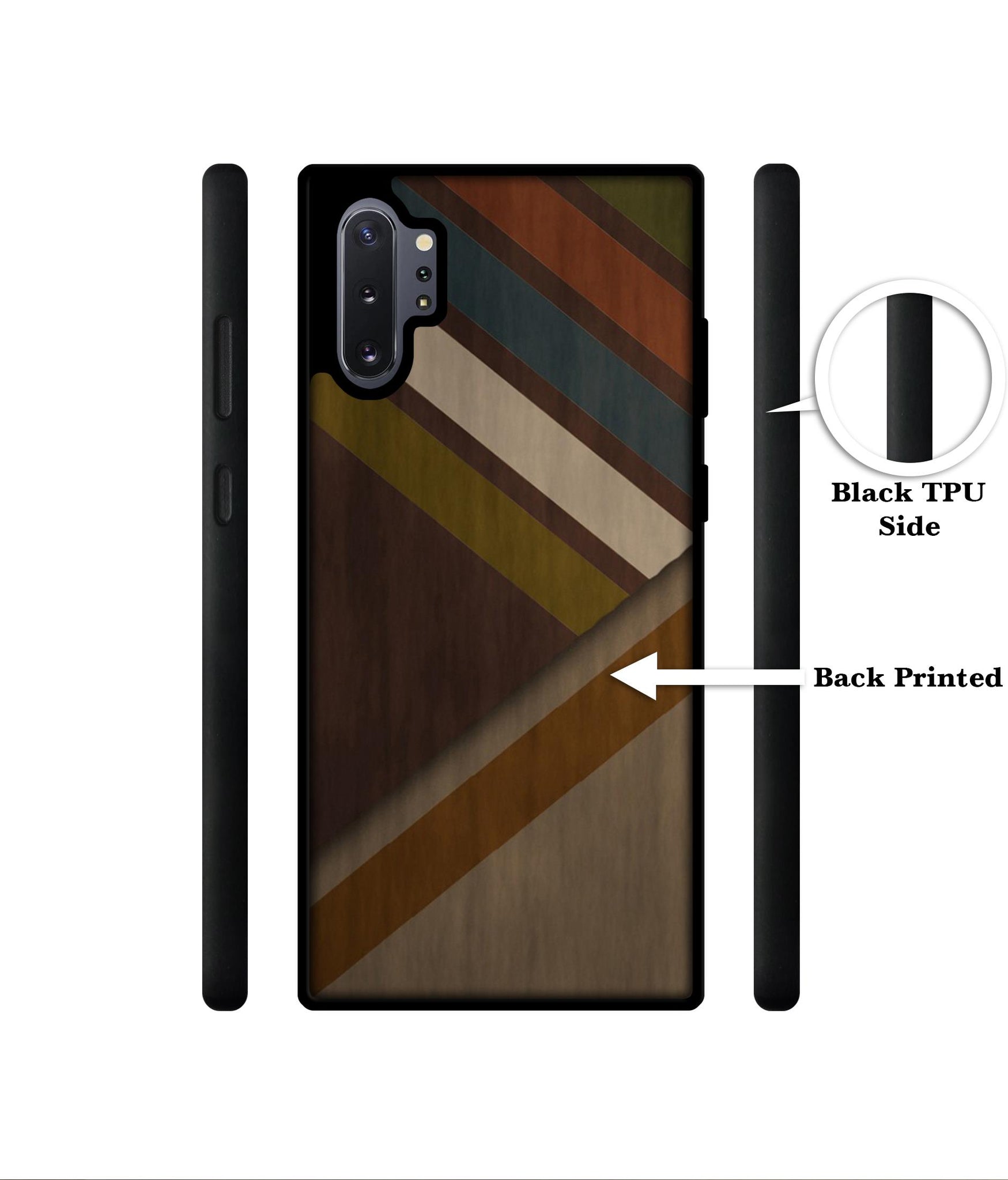 Colorful Wooden Pattern Designer 2D Printed Back Case Cover for Samsung Galaxy Note 10 Plus 5G