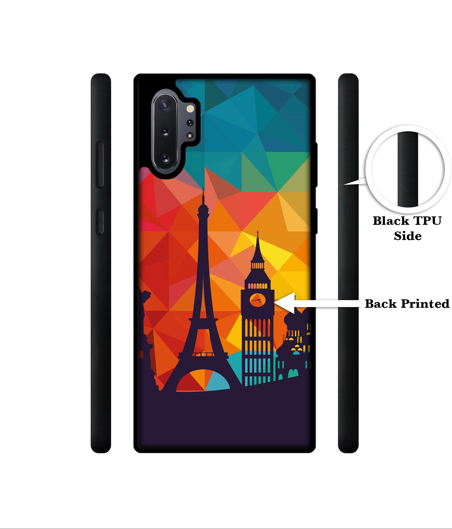 Colored Paris Designer 2D Printed Back Case Cover for Samsung Galaxy Note 10 Plus 5G