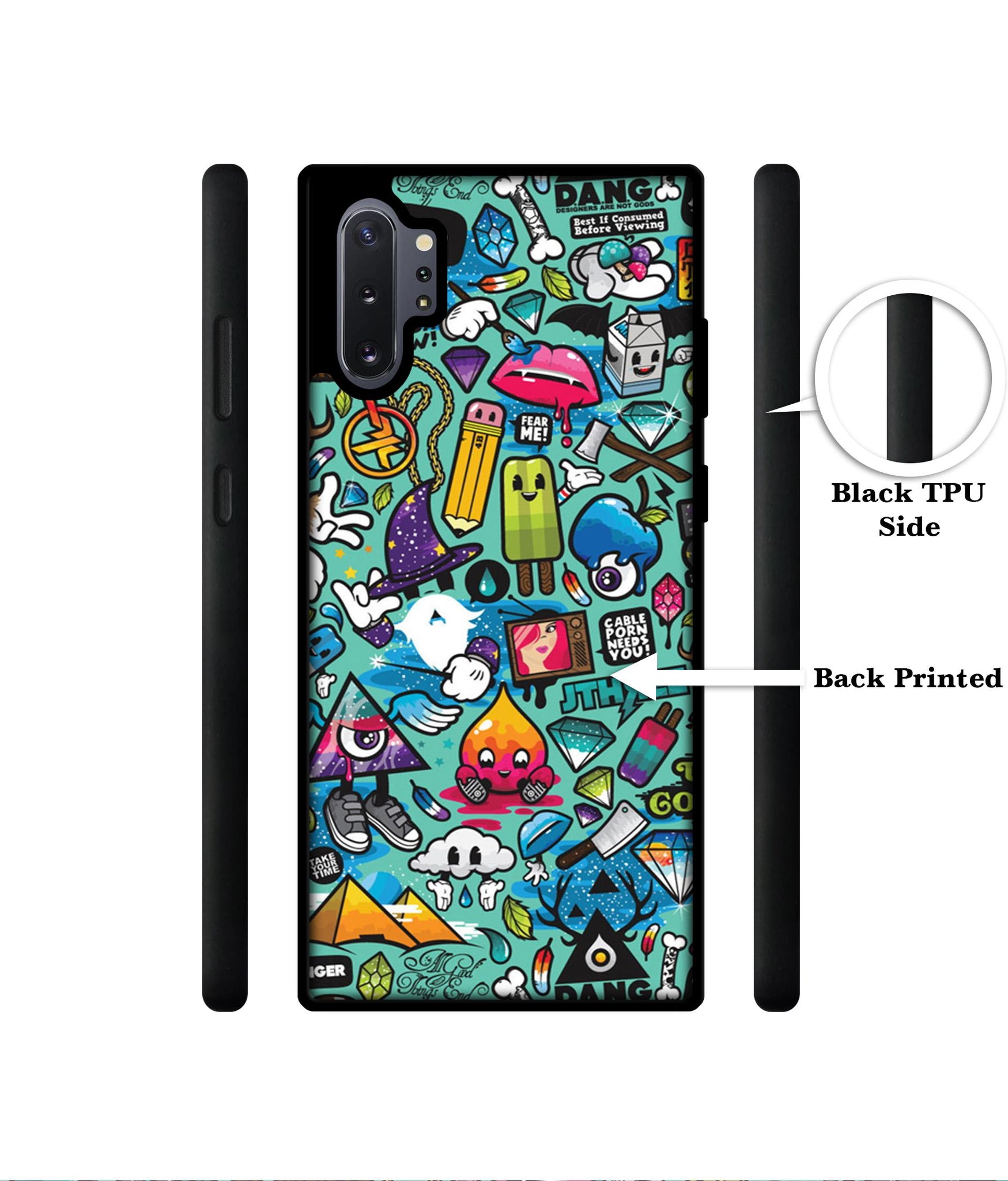 Crazy Designer 2D Printed Back Case Cover for Samsung Galaxy Note 10 Plus 5G