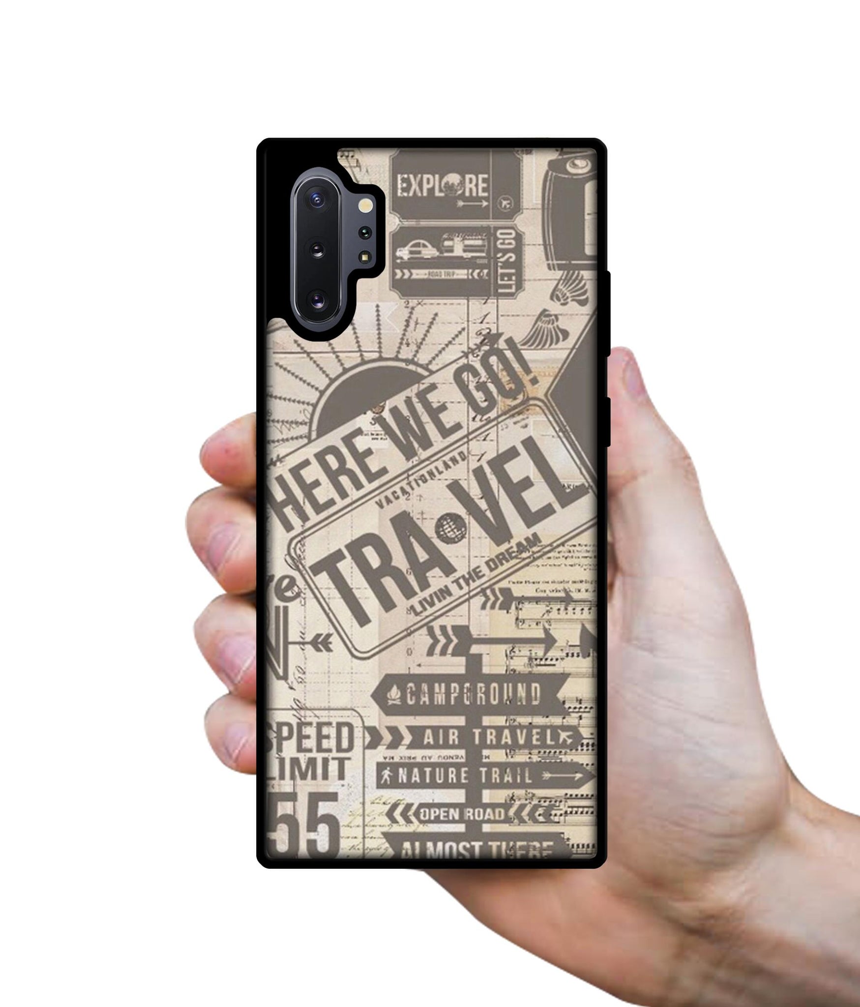 Travel Designer 2D Printed Back Case Cover for Samsung Galaxy Note 10 Plus 5G