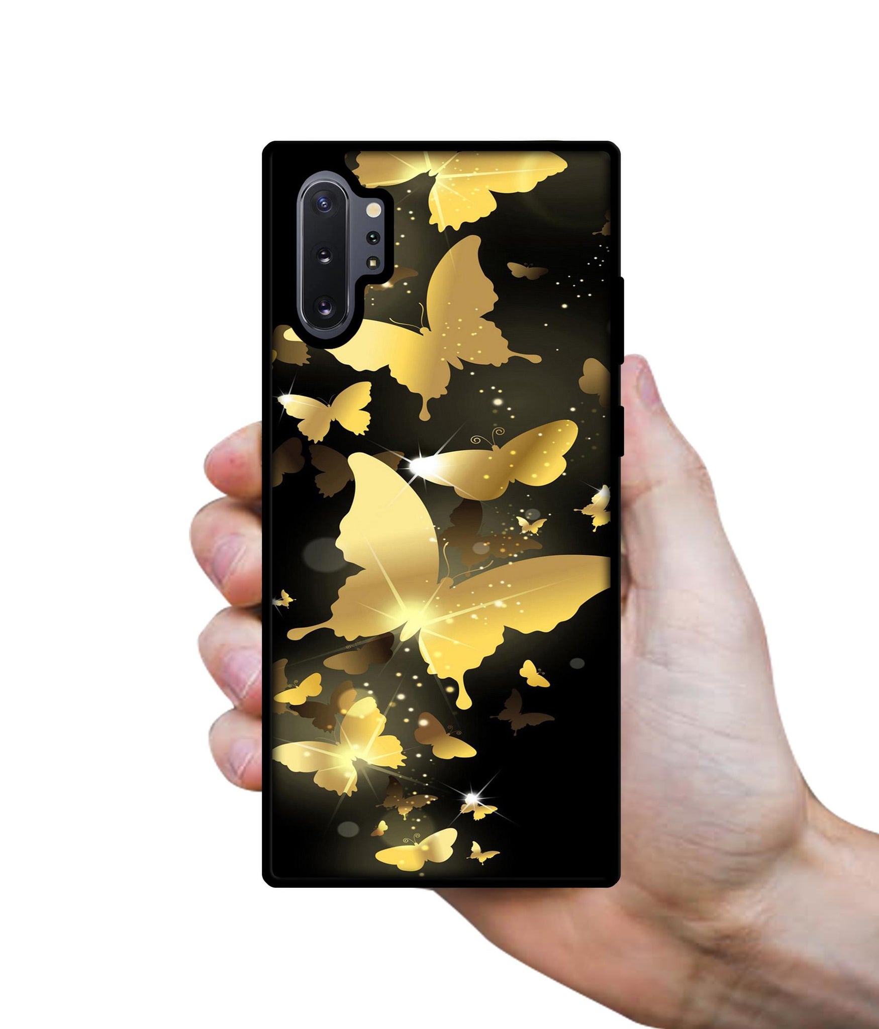 Golden Butterfly Pattern Designer 2D Printed Back Case Cover for Samsung Galaxy Note 10 Plus 5G