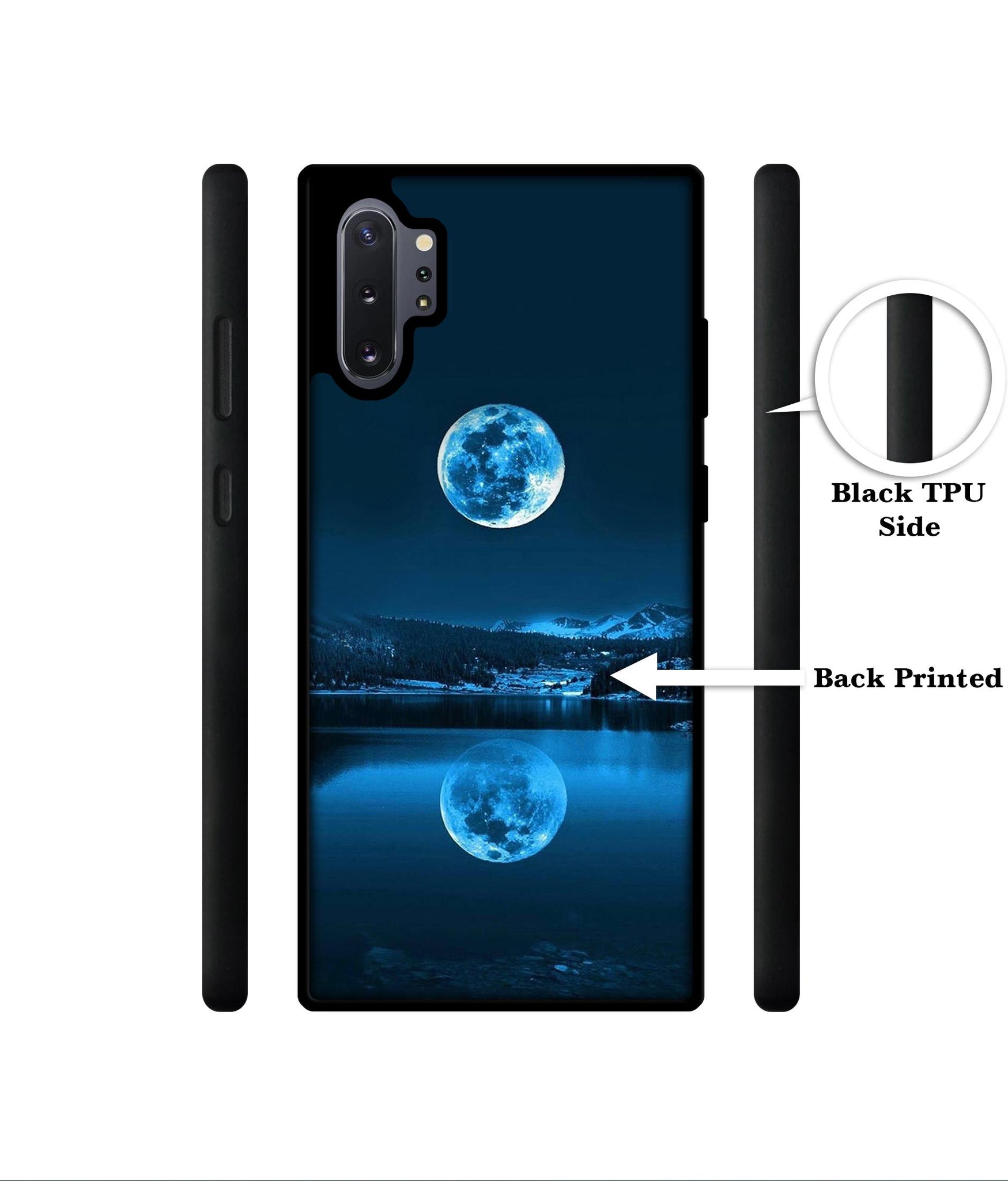 Moon Pattern Print Designer 2D Printed Back Case Cover for Samsung Galaxy Note 10 Plus 5G