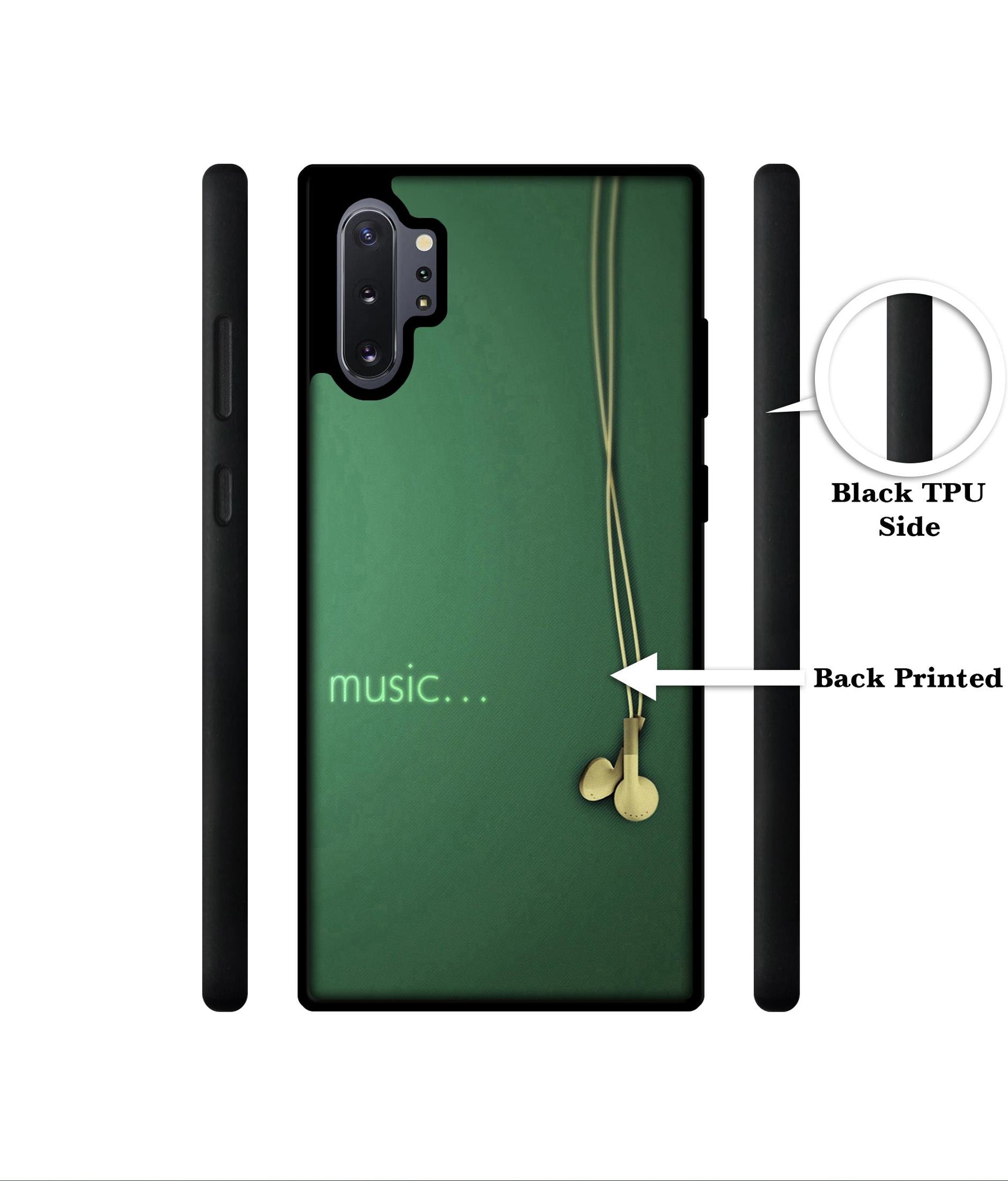 Headphone Music Designer 2D Printed Back Case Cover for Samsung Galaxy Note 10 Plus 5G
