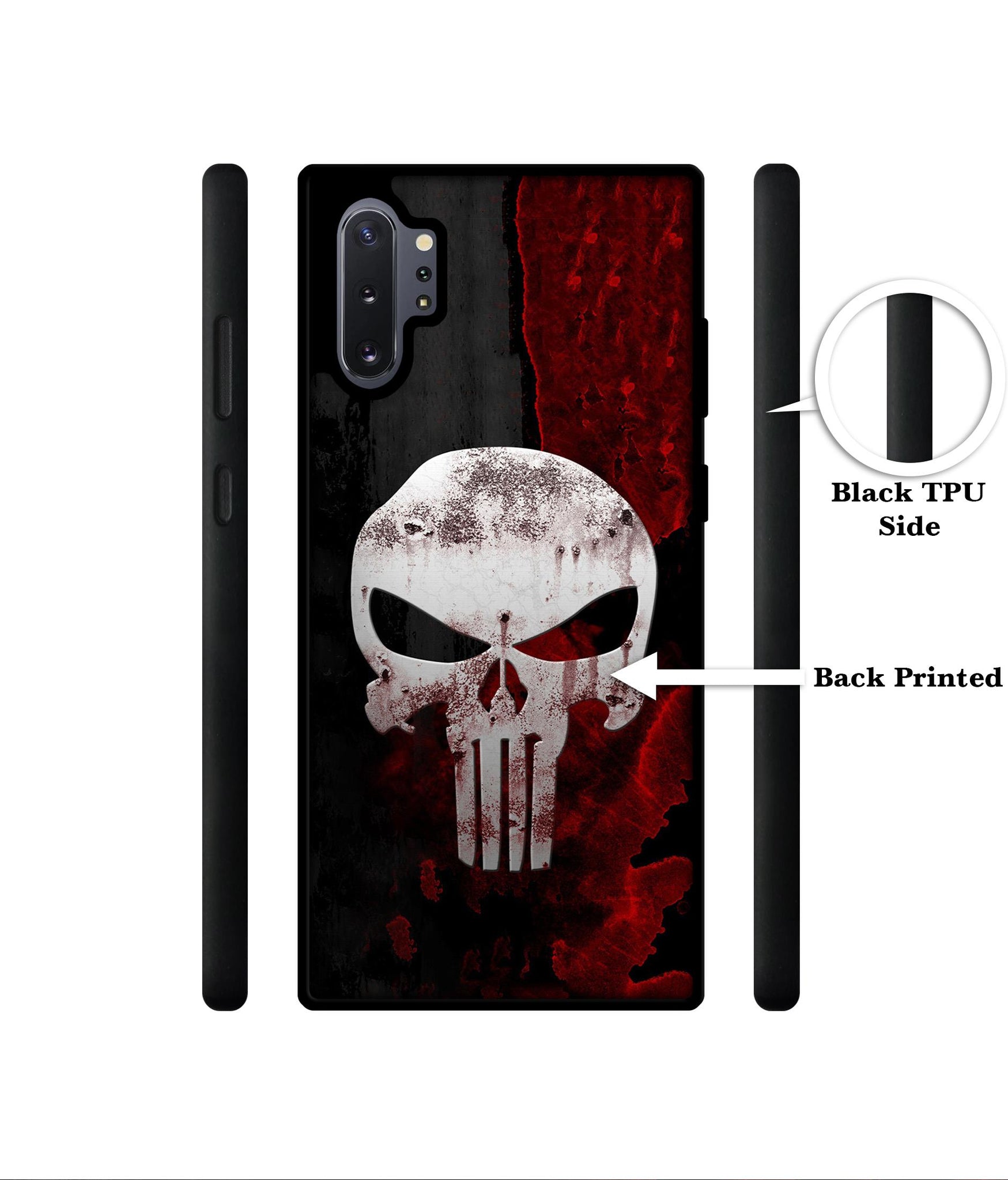 Punisher Skull Designer 2D Printed Back Case Cover for Samsung Galaxy Note 10 Plus 5G