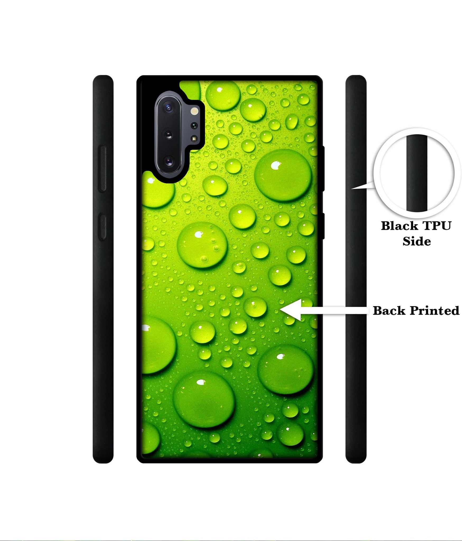 Green Bubbles Designer 2D Printed Back Case Cover for Samsung Galaxy Note 10 Plus 5G