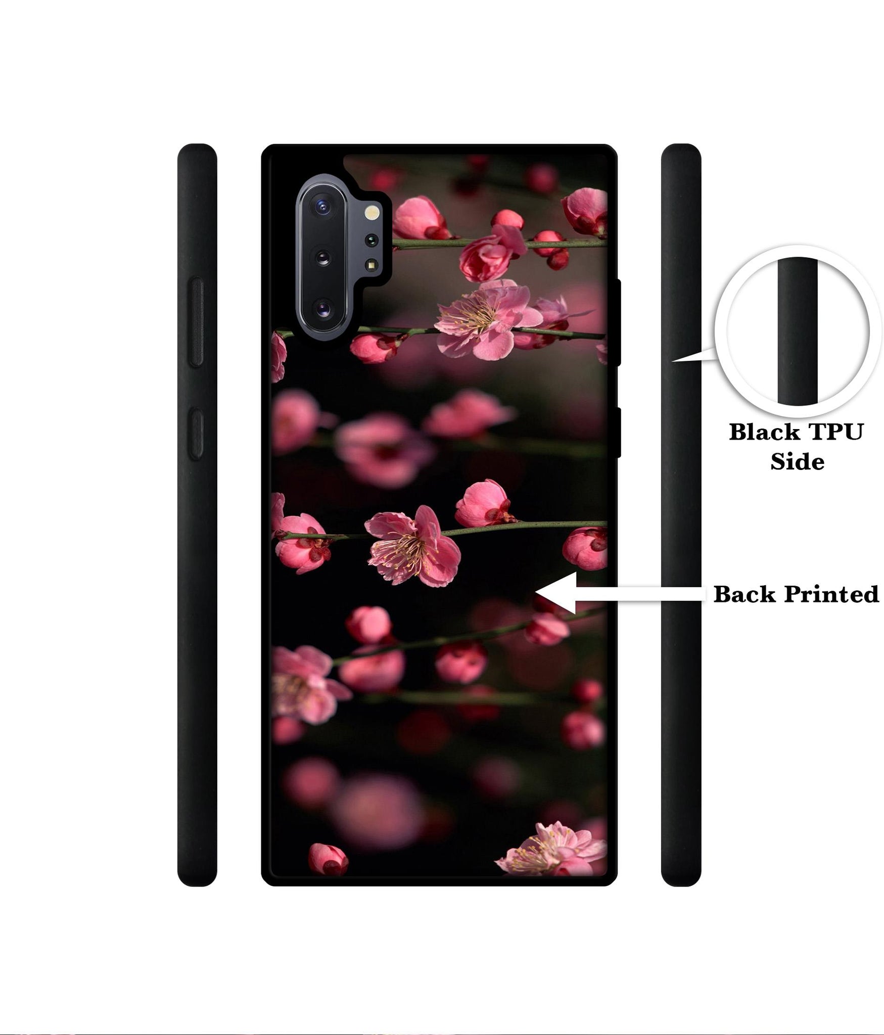 Pink Flowers Designer 2D Printed Back Case Cover for Samsung Galaxy Note 10 Plus 5G