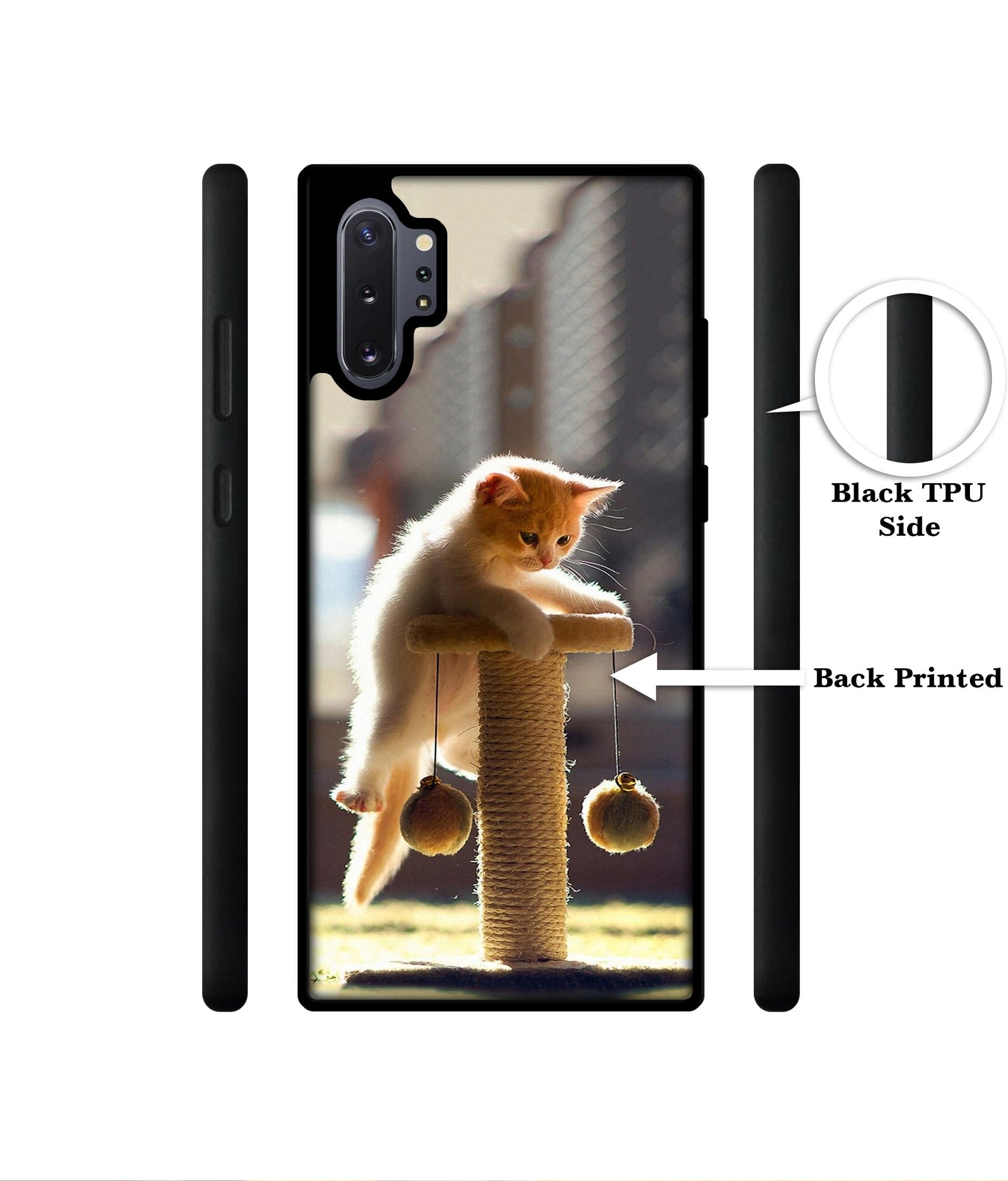 Cat Climbing Designer 2D Printed Back Case Cover for Samsung Galaxy Note 10 Plus 5G
