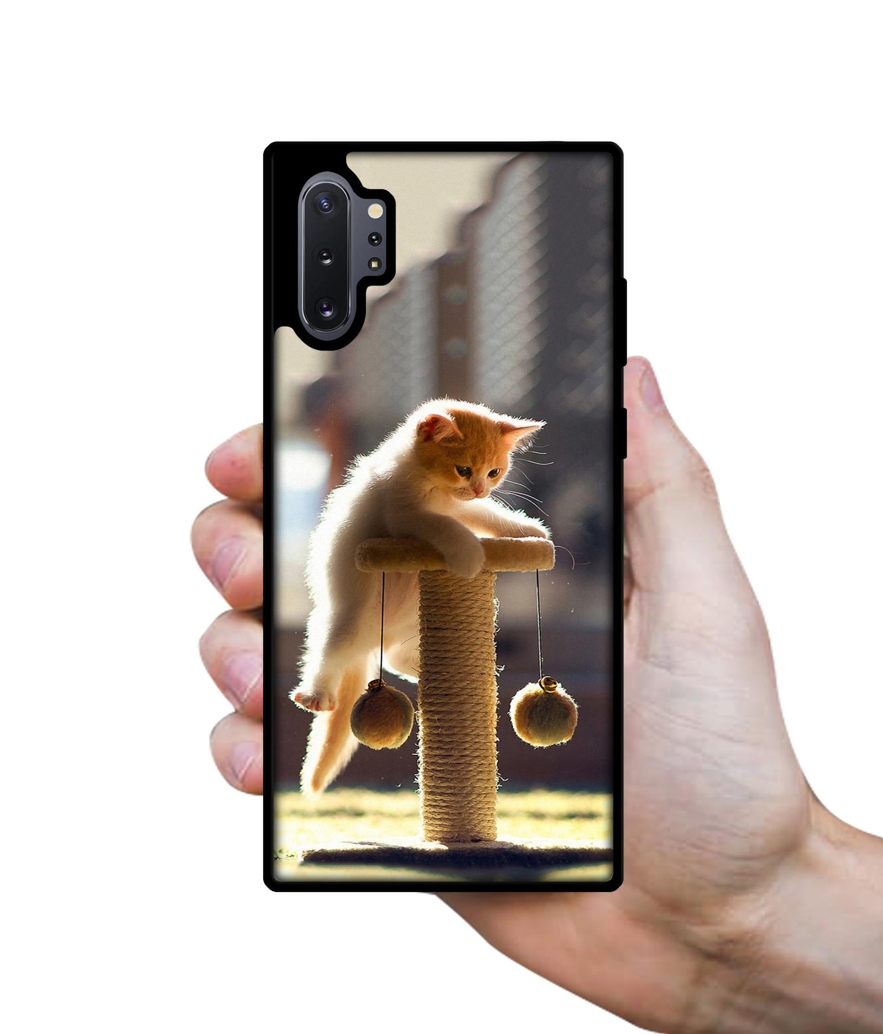 Cat Climbing Designer 2D Printed Back Case Cover for Samsung Galaxy Note 10 Plus 5G