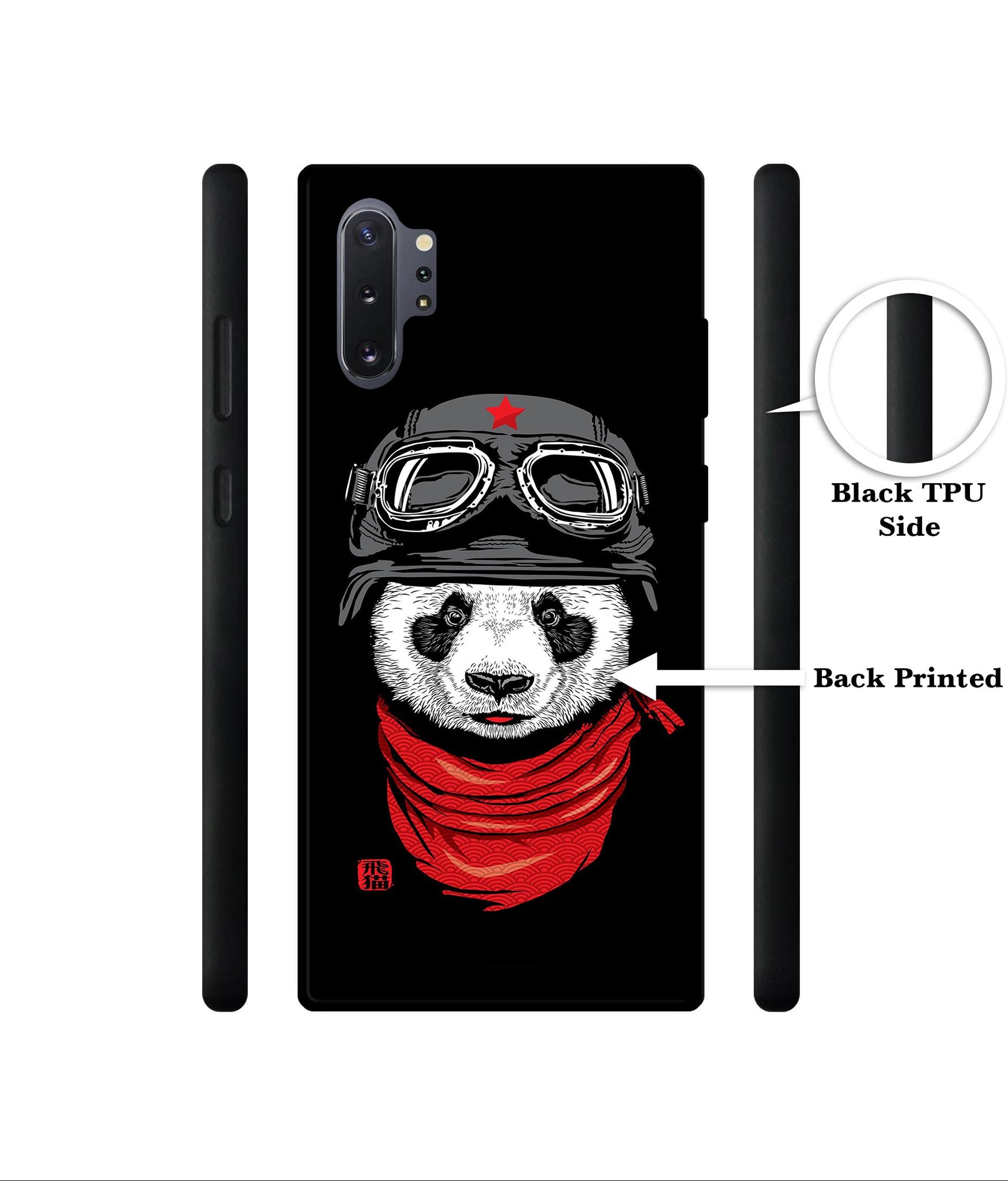 Biker Panda Designer 2D Printed Back Case Cover for Samsung Galaxy Note 10 Plus 5G