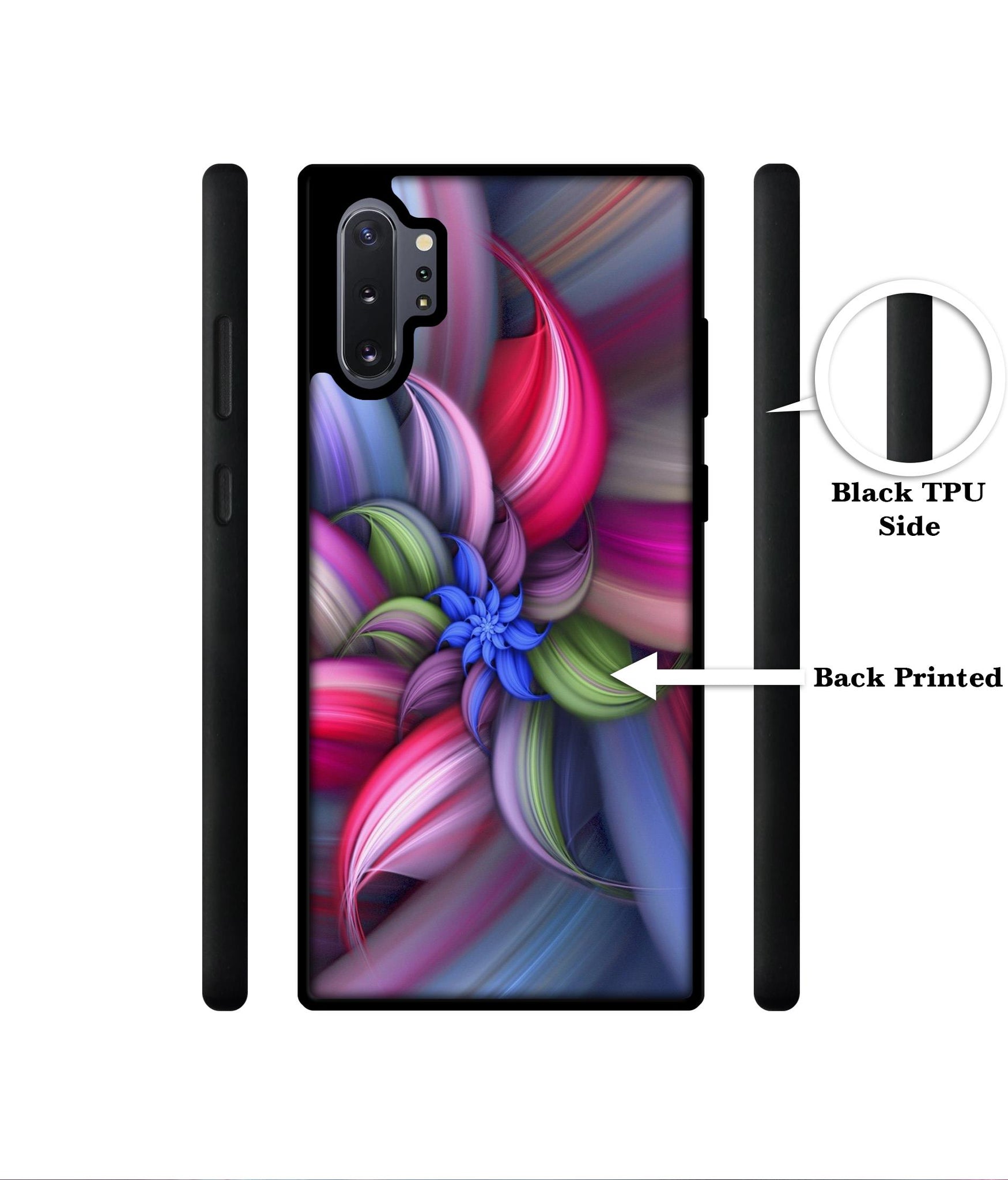 Colorful Flower Designer 2D Printed Back Case Cover for Samsung Galaxy Note 10 Plus 5G