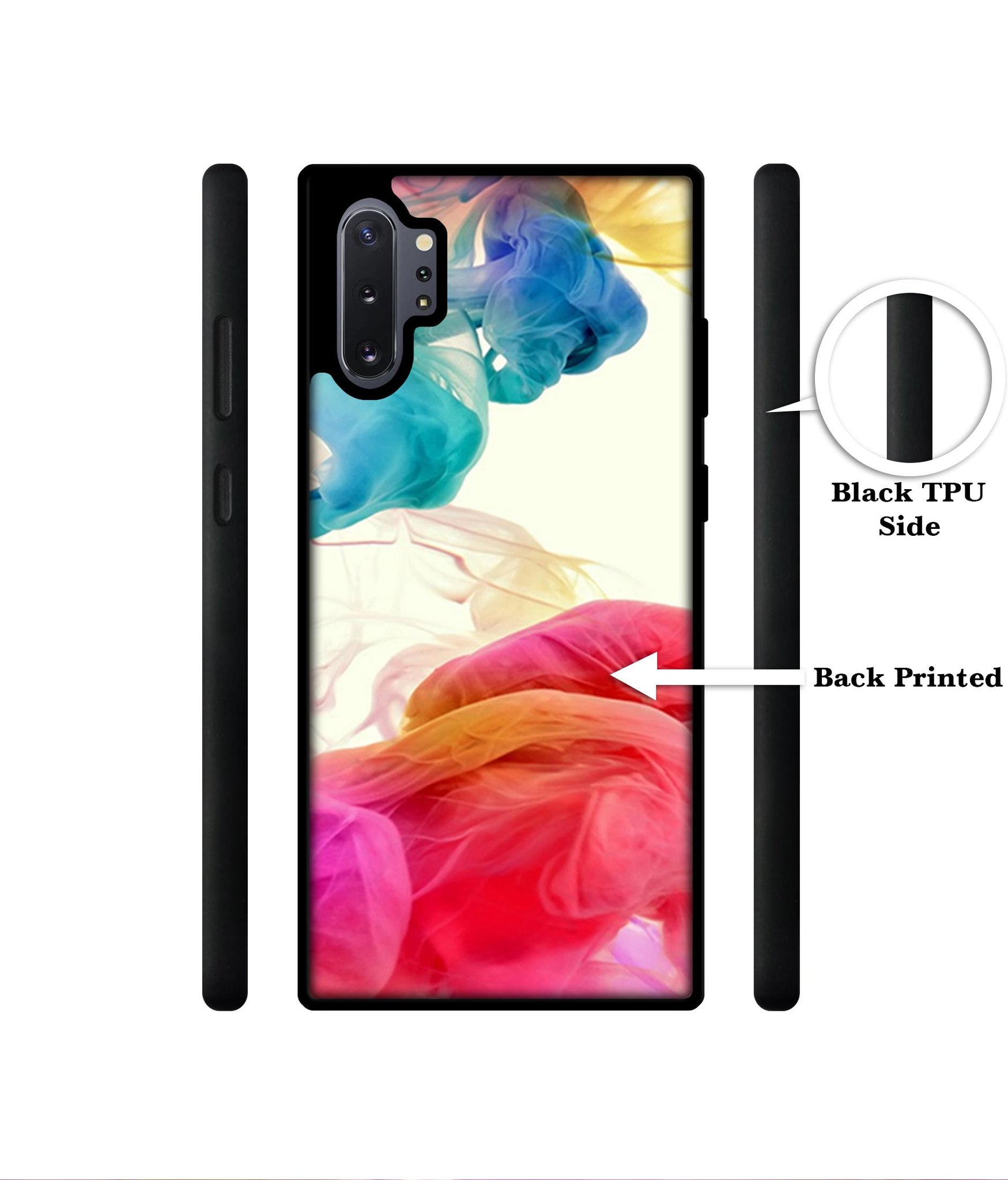 Colored Smoke Designer 2D Printed Back Case Cover for Samsung Galaxy Note 10 Plus 5G