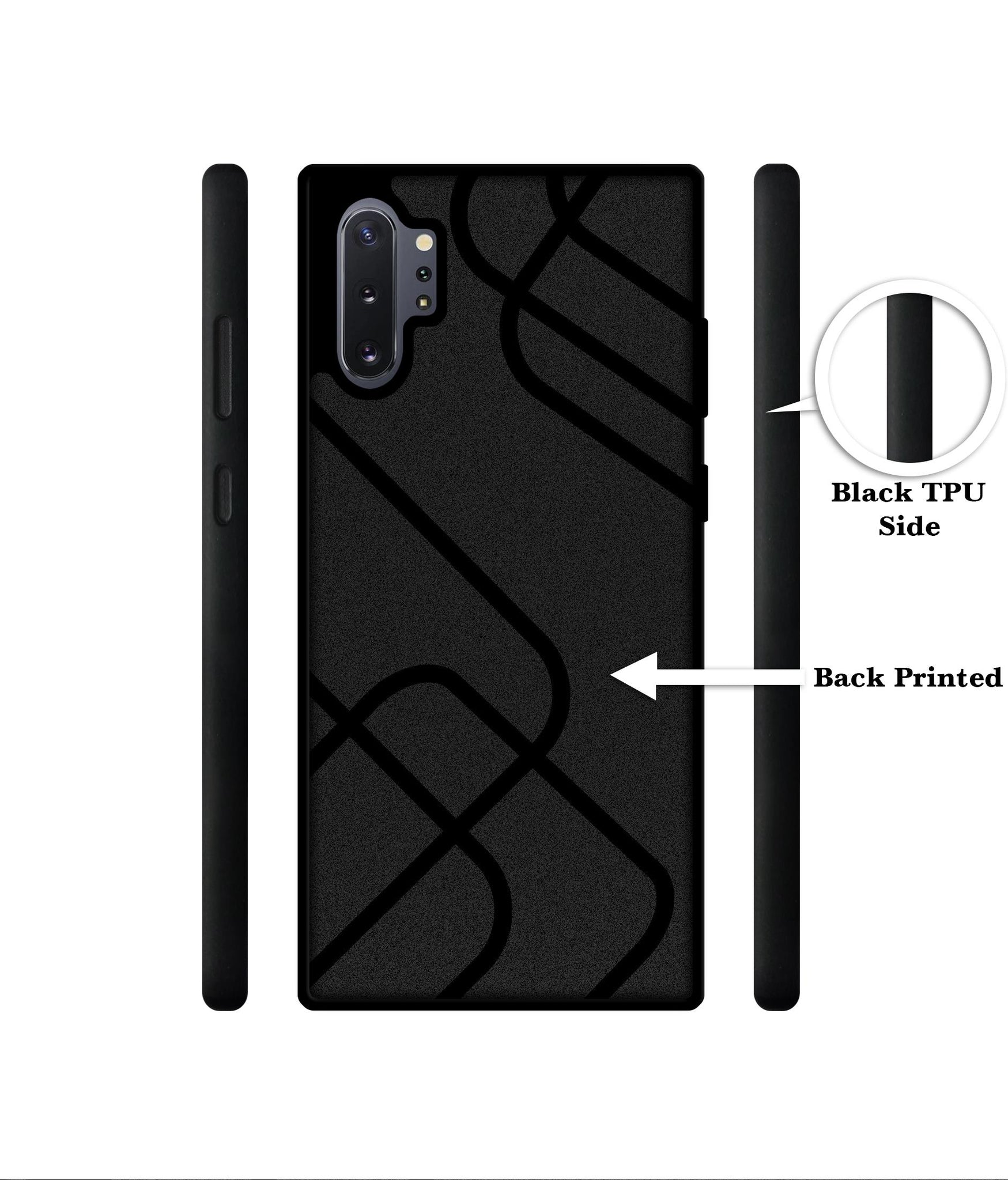 Zig-Zag Black Line Designer 2D Printed Back Case Cover for Samsung Galaxy Note 10 Plus 5G