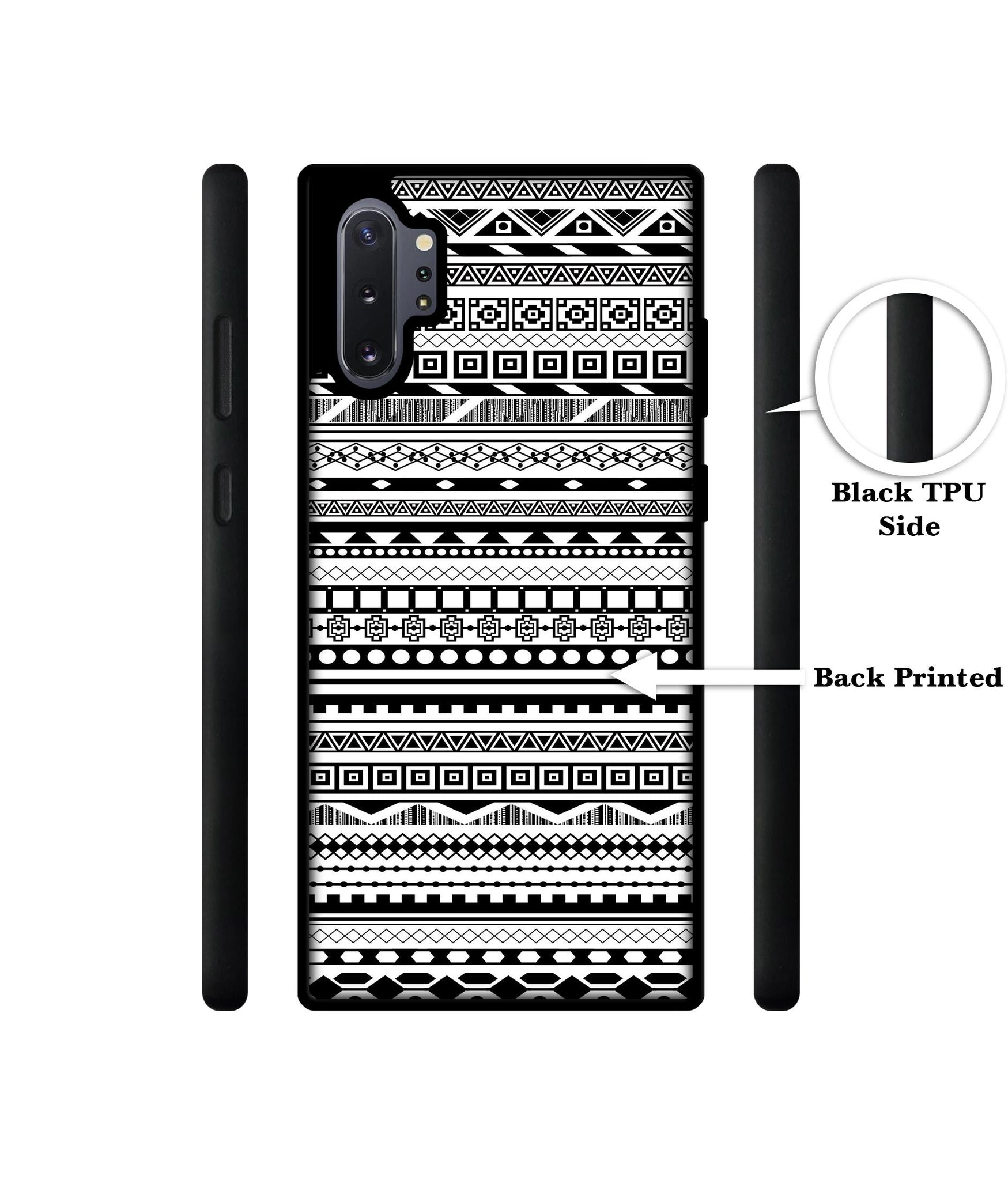 Black & White Patterns Designer 2D Printed Back Case Cover for Samsung Galaxy Note 10 Plus 5G