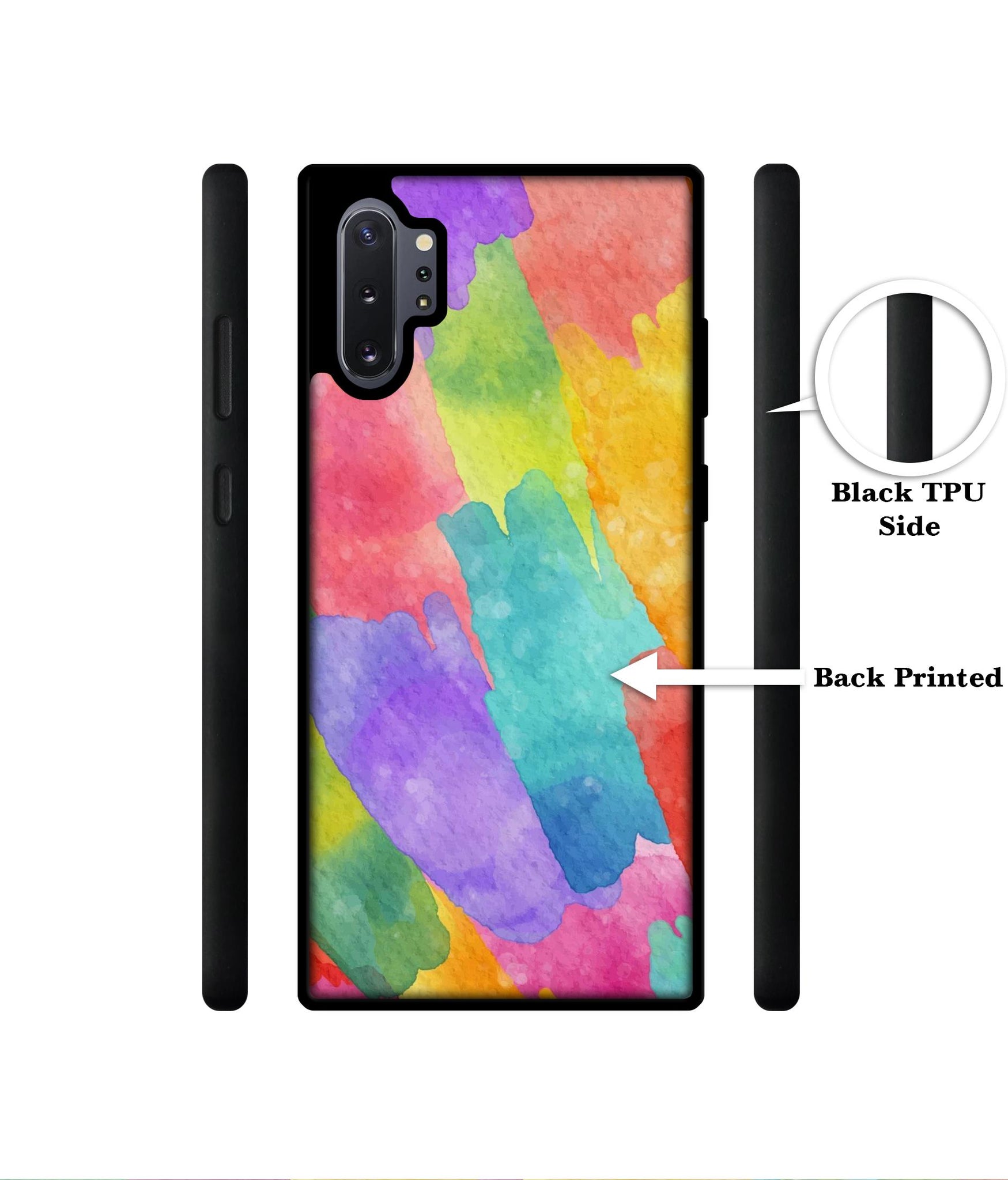 Water Paint Colorful Abstract Designer 2D Printed Back Case Cover for Samsung Galaxy Note 10 Plus 5G