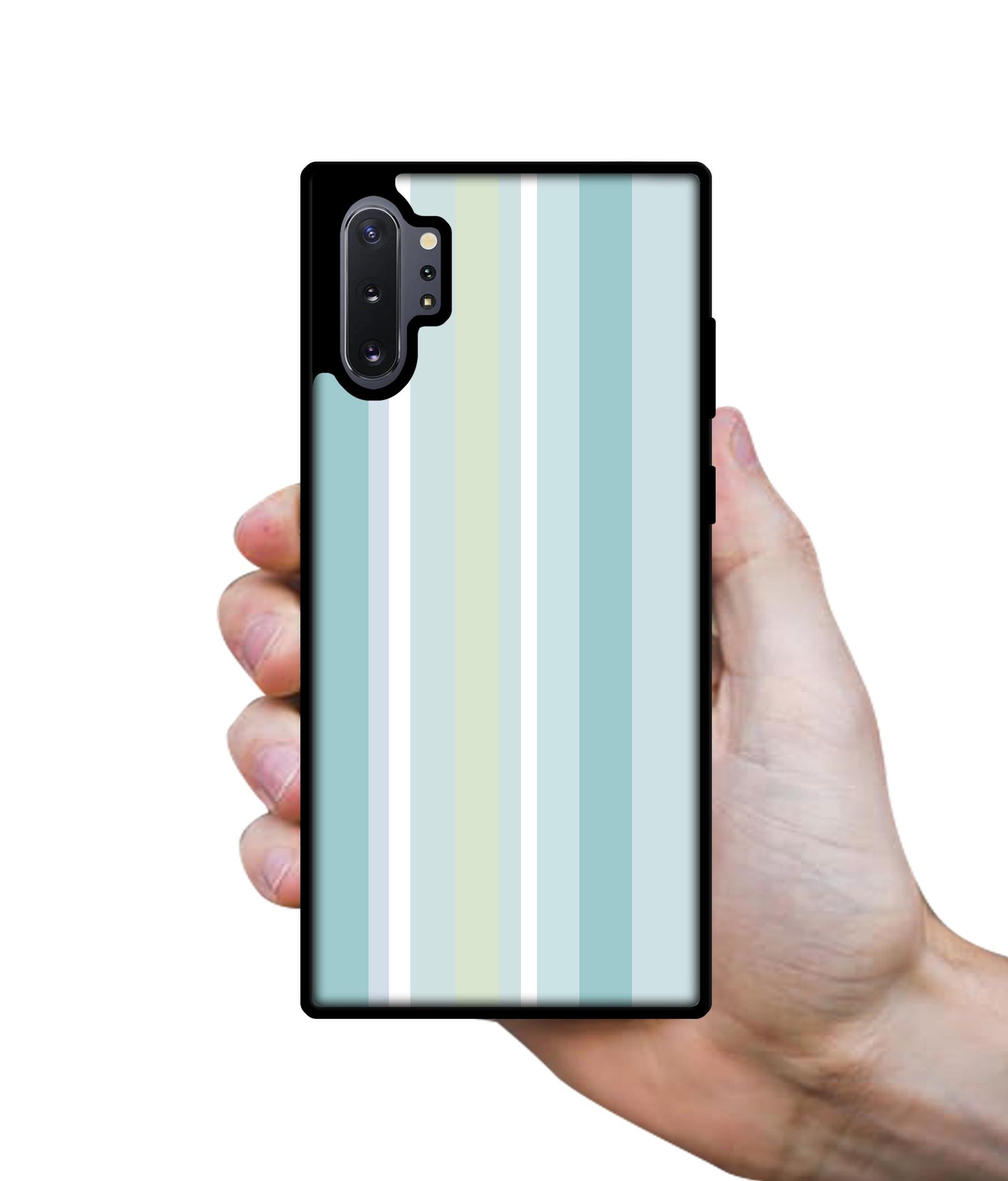 Light Green Stripes Designer 2D Printed Back Case Cover for Samsung Galaxy Note 10 Plus 5G