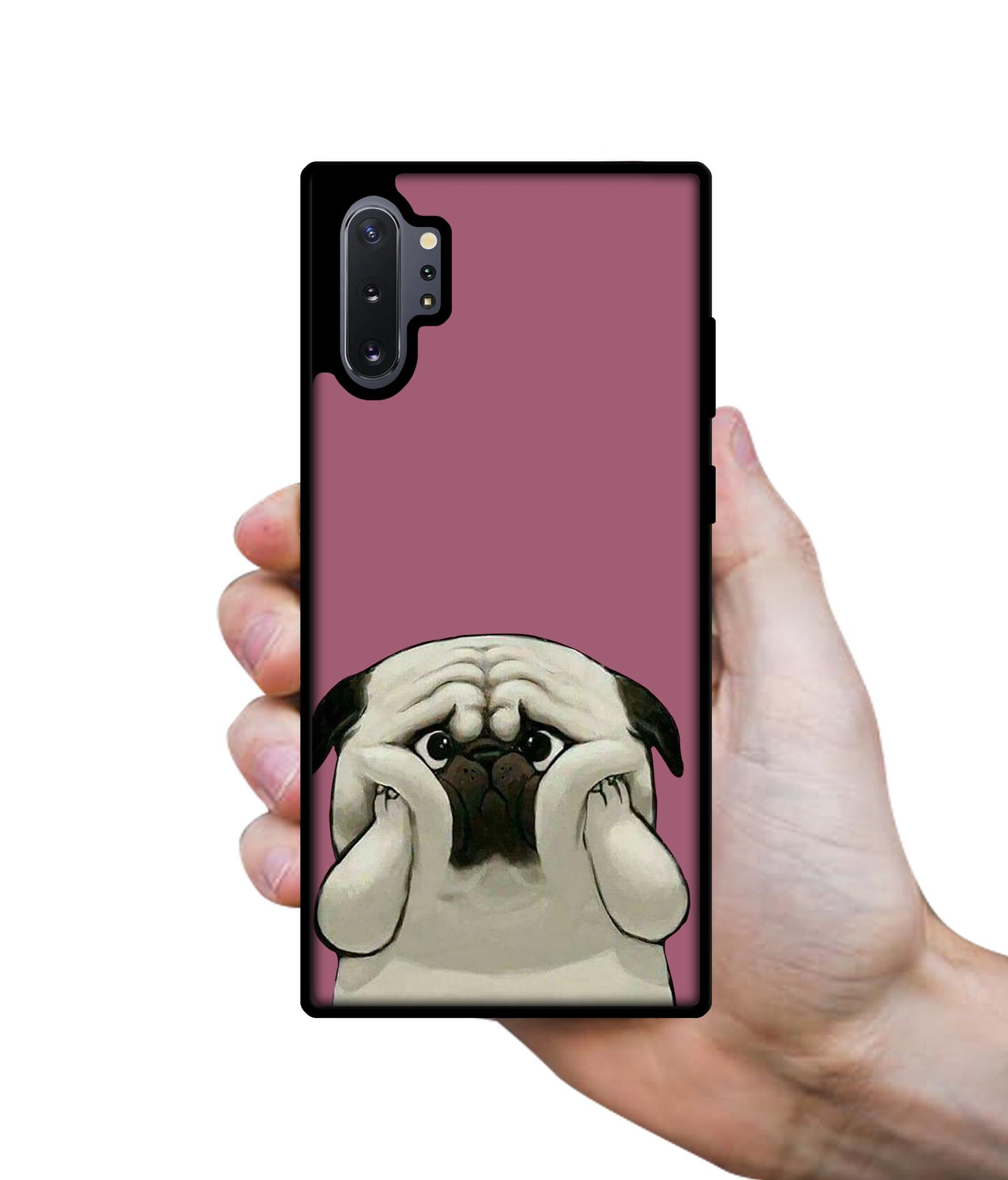 Cute Pug Holding Big Cheeks Designer 2D Printed Back Case Cover for Samsung Galaxy Note 10 Plus 5G
