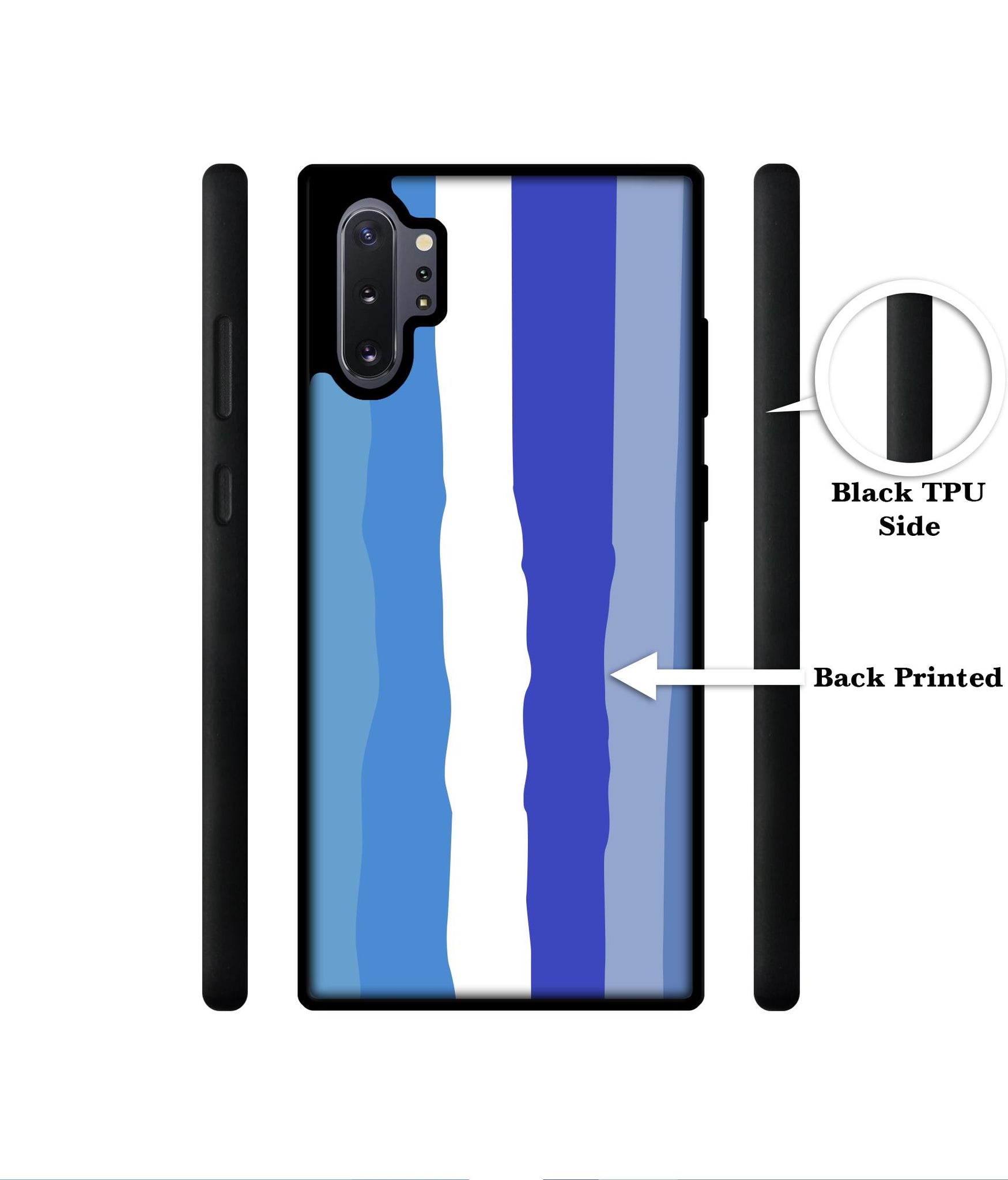 Blue Stripes Rainbow Designer 2D Printed Back Case Cover for Samsung Galaxy Note 10 Plus 5G