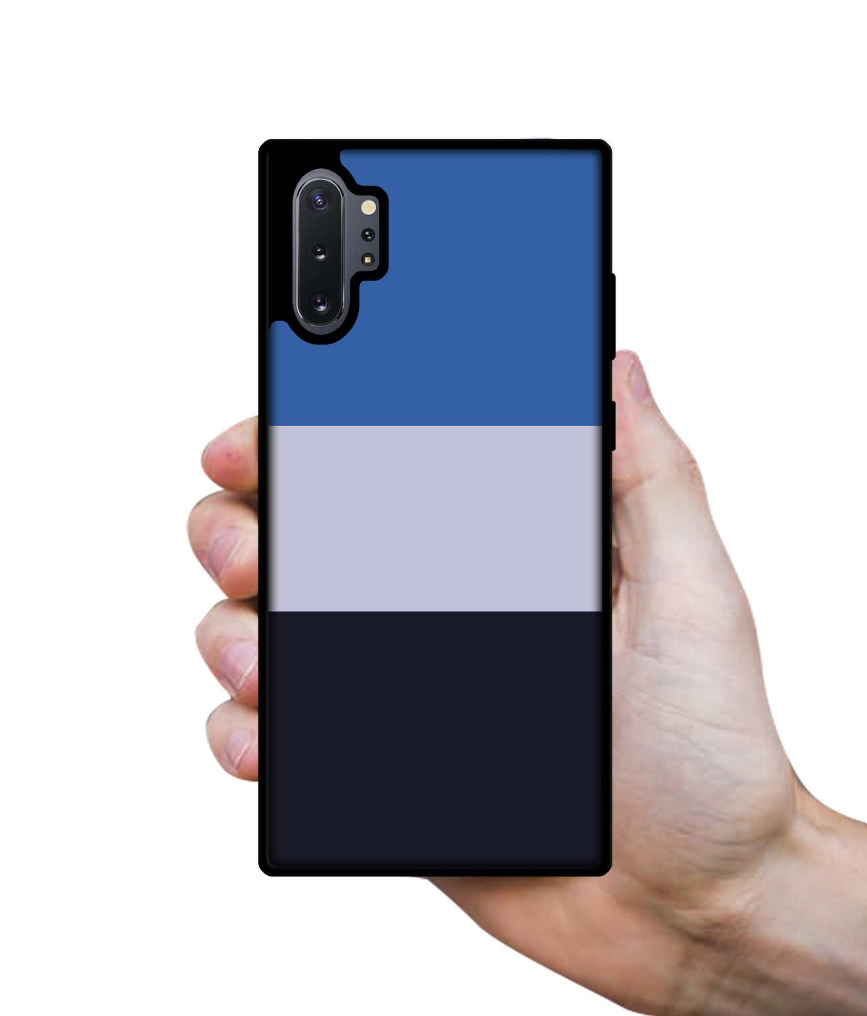 Three Color Stripes Designer 2D Printed Back Case Cover for Samsung Galaxy Note 10 Plus 5G