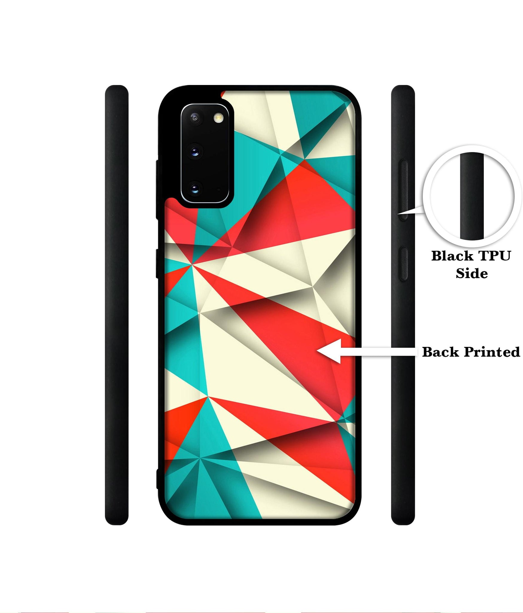 Red Blue White Pattern Designer 2D Printed Back Case Cover for Samsung Galaxy S20 4G / S20 5G