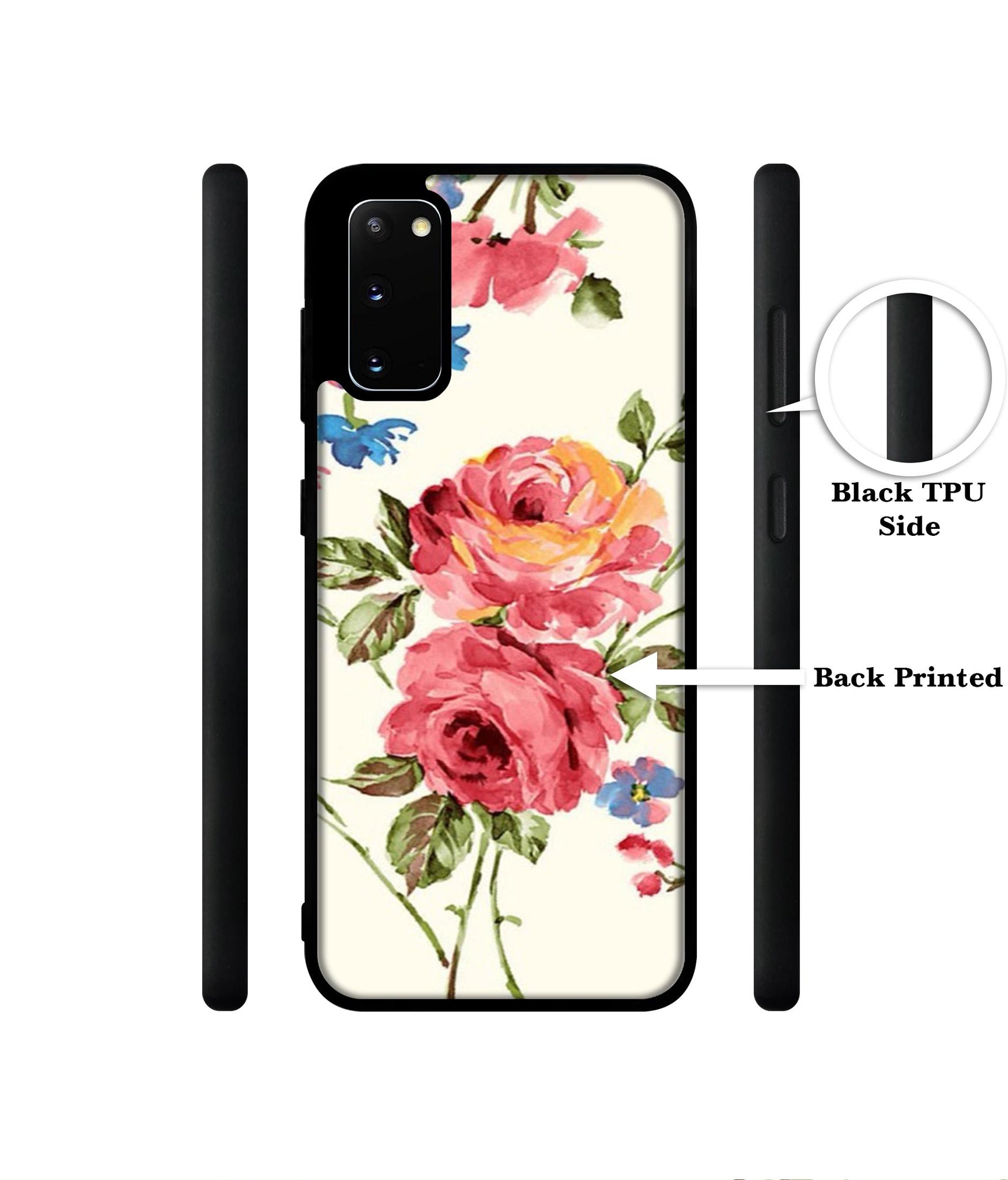 Vintage Painting Flower Designer 2D Printed Back Case Cover for Samsung Galaxy S20 4G / S20 5G