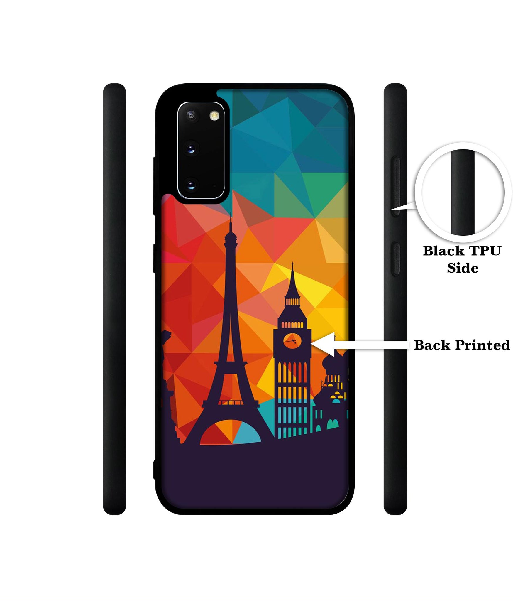 Colored Paris Designer 2D Printed Back Case Cover for Samsung Galaxy S20 4G / S20 5G