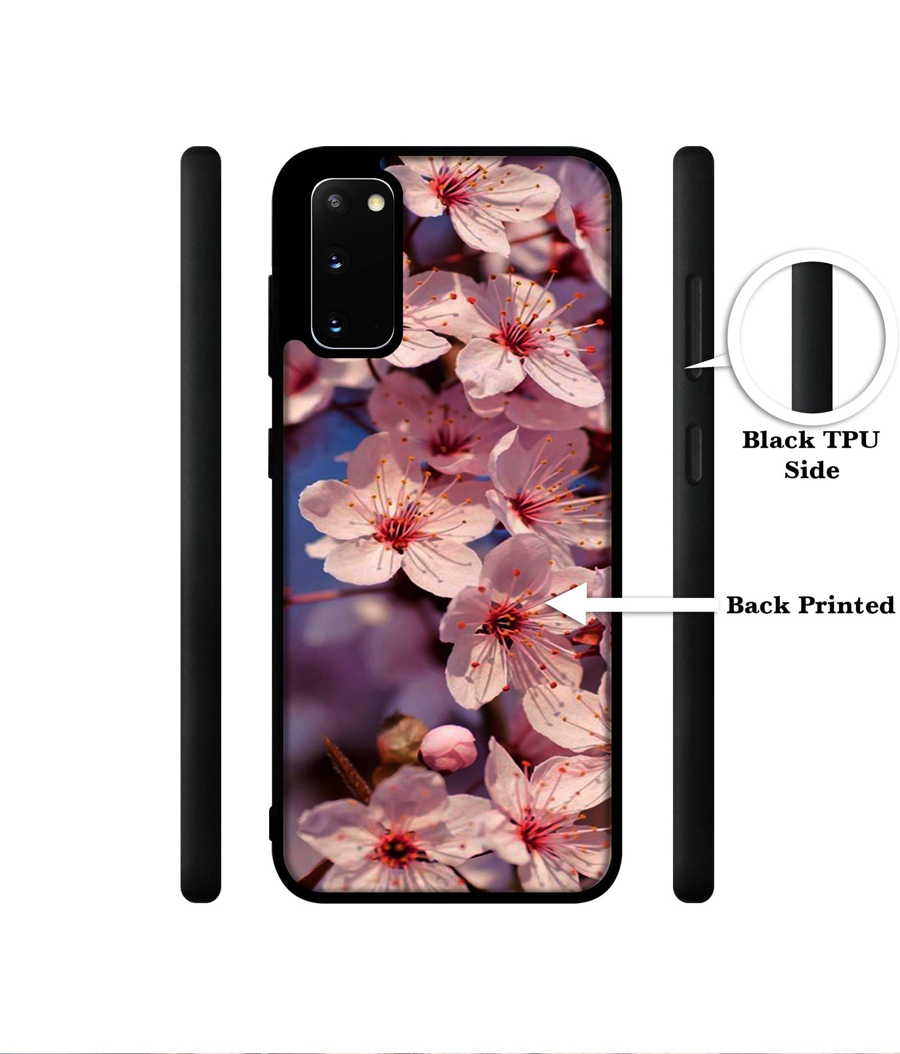 Pink Flowers Pattern Designer 2D Printed Back Case Cover for Samsung Galaxy S20 4G / S20 5G