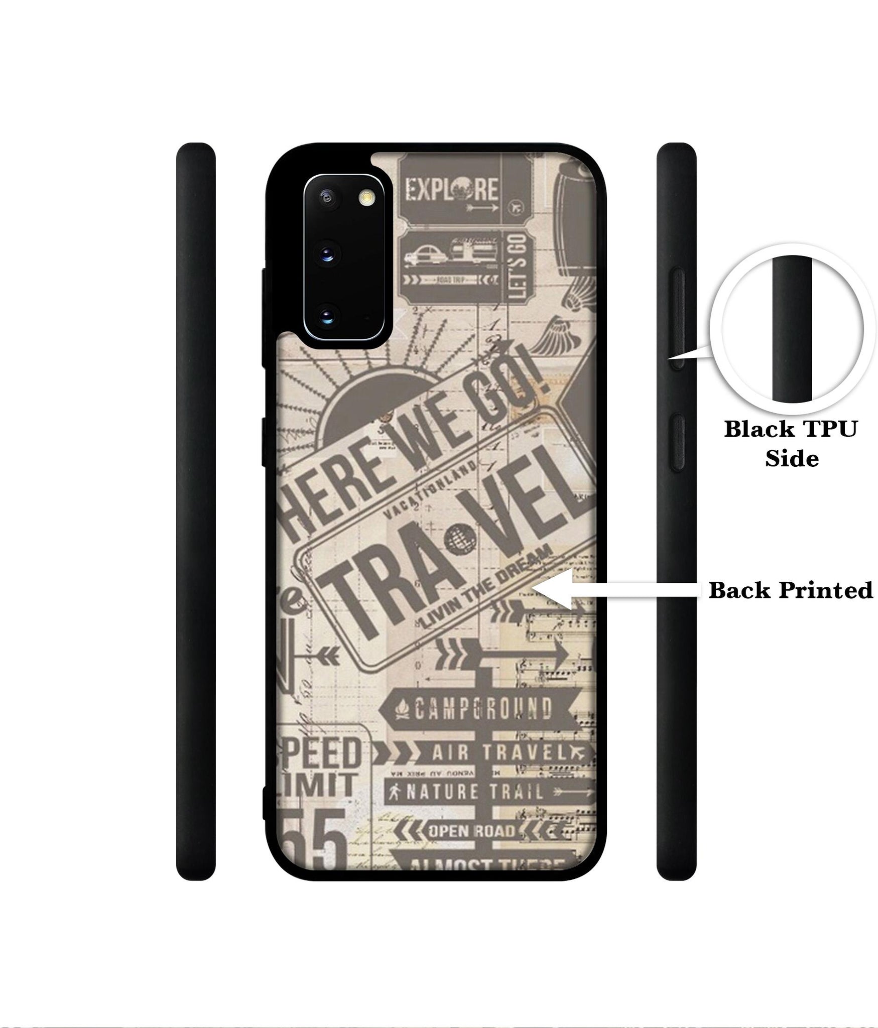 Travel Designer 2D Printed Back Case Cover for Samsung Galaxy S20 4G / S20 5G