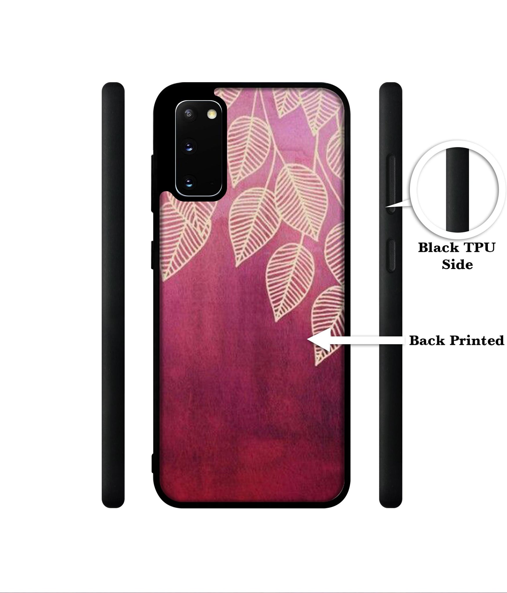 Leaf Pattern Designer 2D Printed Back Case Cover for Samsung Galaxy S20 4G / S20 5G