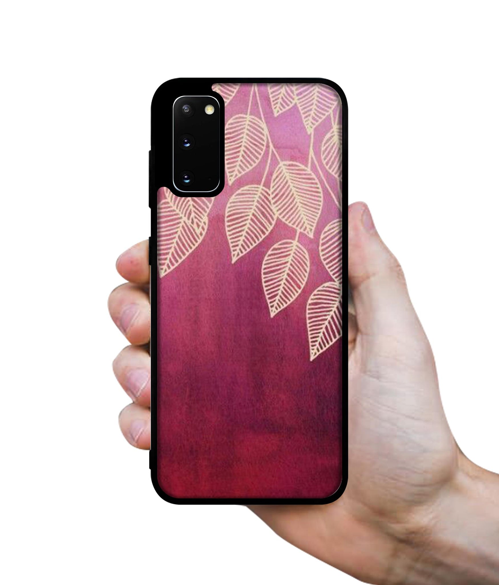 Leaf Pattern Designer 2D Printed Back Case Cover for Samsung Galaxy S20 4G / S20 5G