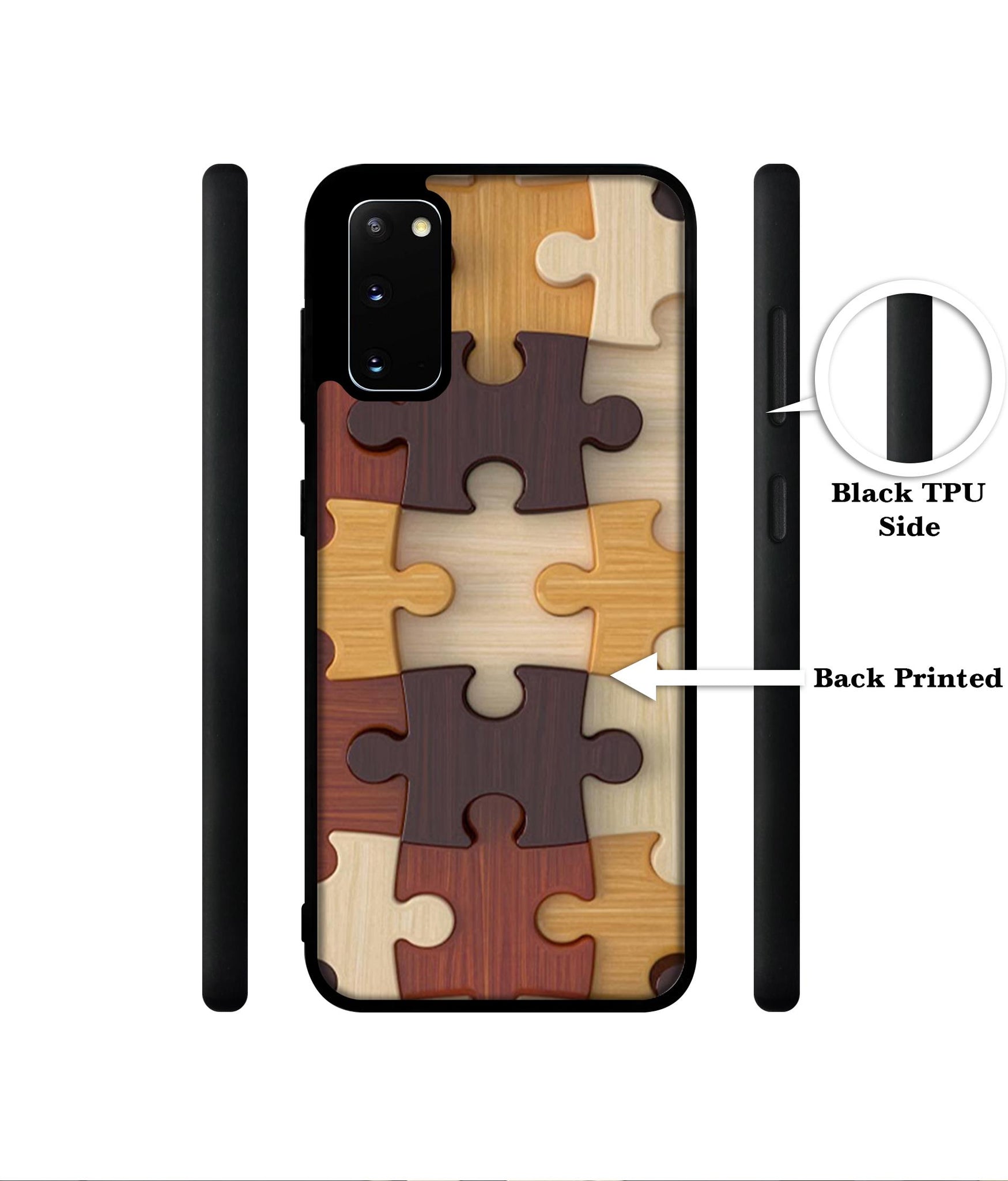 Puzzle Pattern Designer 2D Printed Back Case Cover for Samsung Galaxy S20 4G / S20 5G