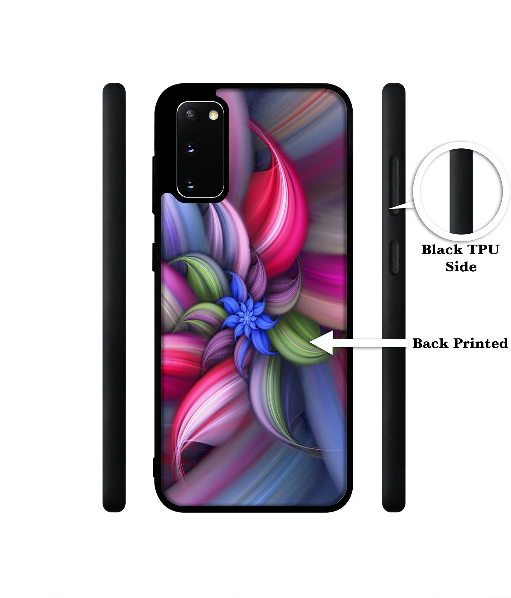 Colorful Flower Designer 2D Printed Back Case Cover for Samsung Galaxy S20 4G / S20 5G